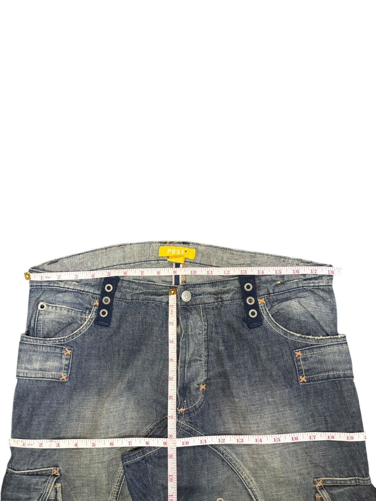 Post Overalls Vintage Post + Mud Wash Cargo Wide Leg Baggy Jeans Size US 36 / EU 52 - 6 Thumbnail