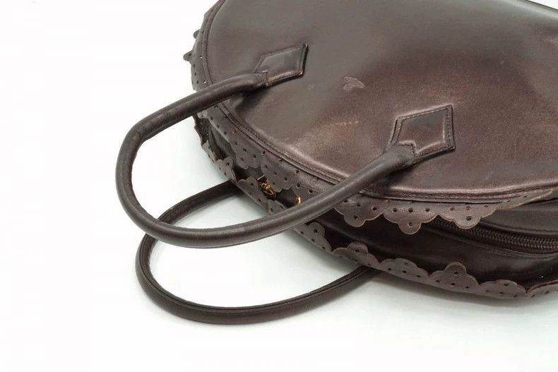 Vivienne Westwood Vivienne Westwood Brown half-circle lace-trimmed leather h Size ONE SIZE - 3 Thumbnail