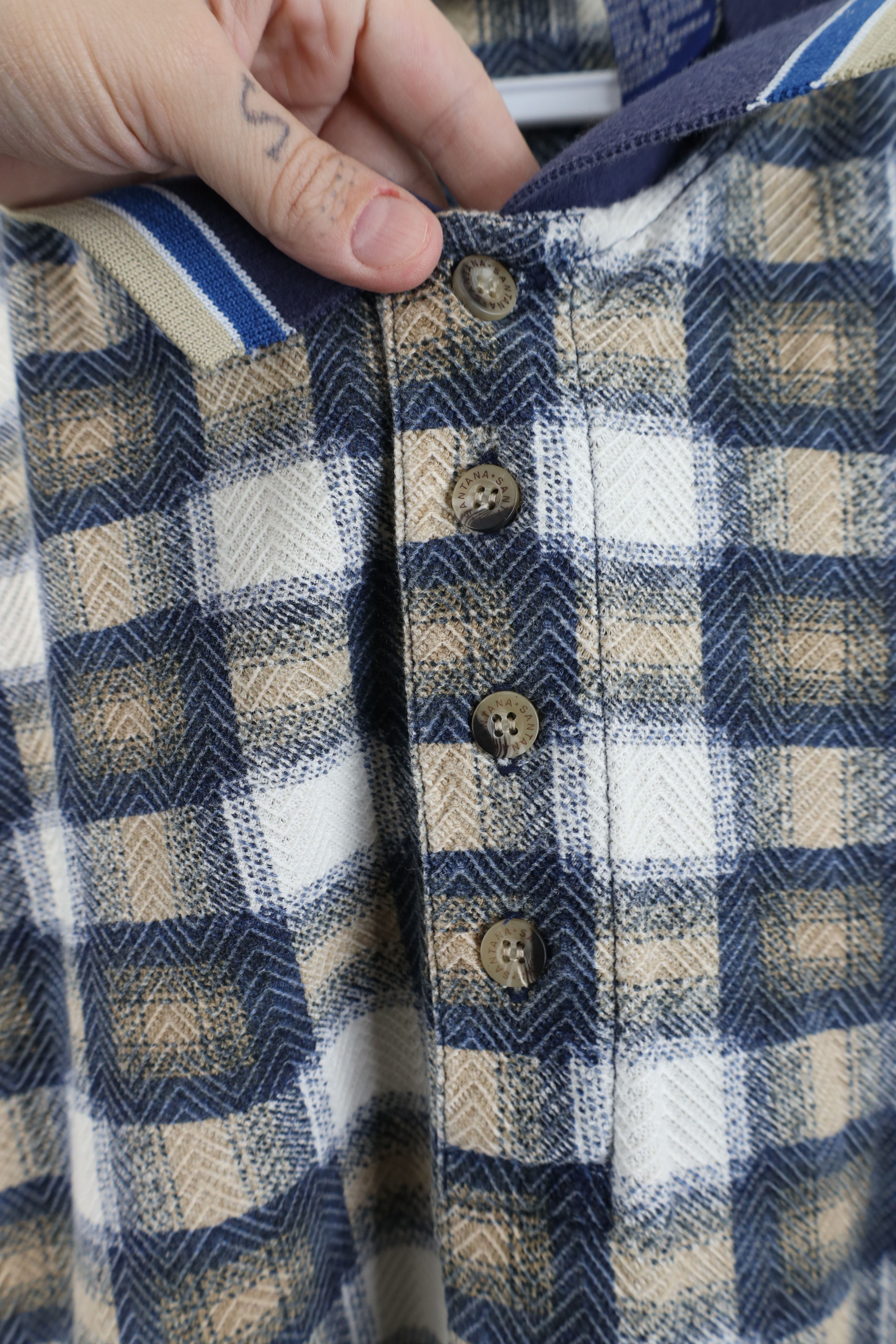 Vintage Vintage 90s Streetwear Fit Collared Golf Polo Shirt Plaid Size US XL / EU 56 / 4 - 6 Thumbnail