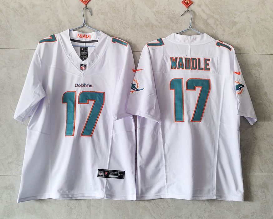 Custom White Dolphins 17 Jaylen Waddle 2023 F.U.S.E Men Jersey | Grailed