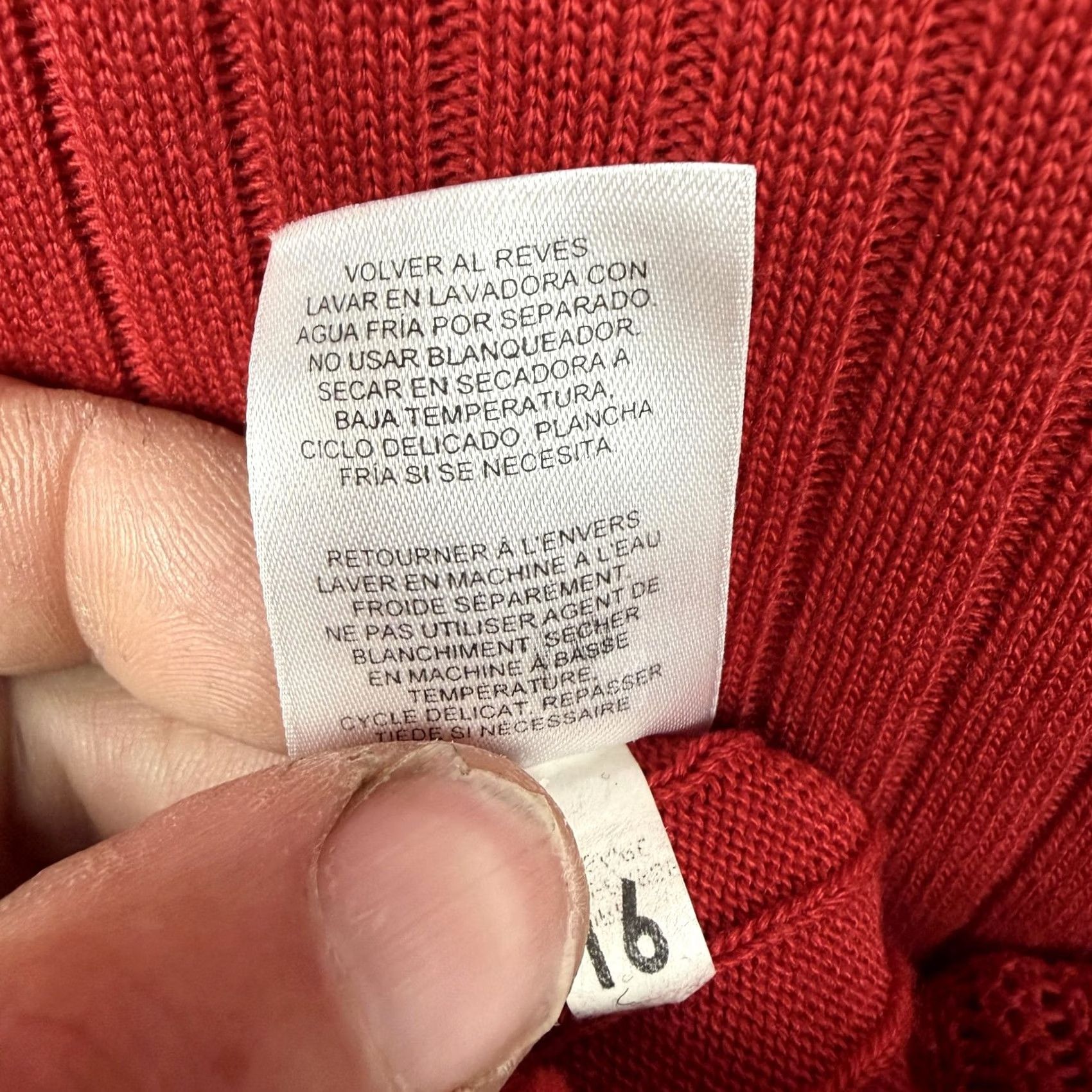 Vintage VINTAGE Alfred Dunner Sweater XL Red Short Sleeve Crew Neck Knit Open-Knit Yoke USA 80s 90s Retro Grandmacore Women Pullover Size XL / US 12-14 / IT 48-50 - 6 Thumbnail