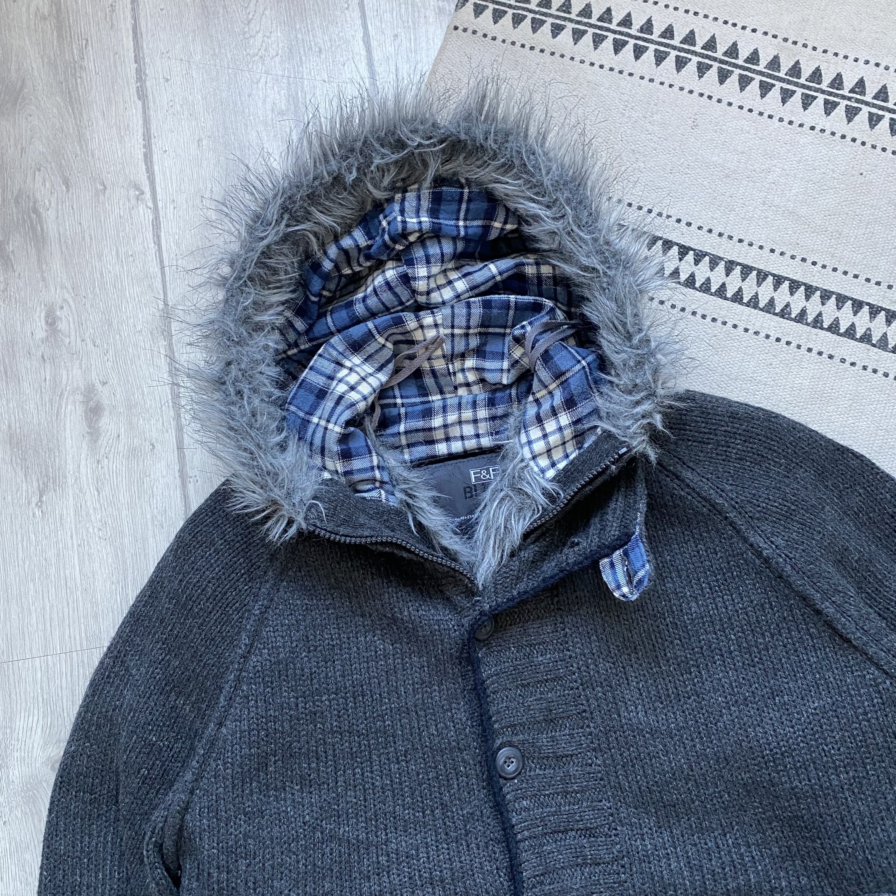 If Six Was Nine Vintage Y2K 2000s Knit Faux Fur Jacket Hoodie LGB jJapanese Size US M / EU 48-50 / 2 - 8 Thumbnail