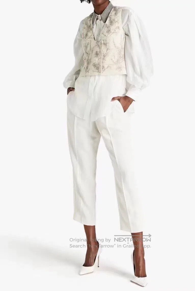 Brunello Cucinelli Brunello Cucinelli Hand-embroidered beaded appliqué dress Size S / US 4 / IT 40 - 6 Thumbnail