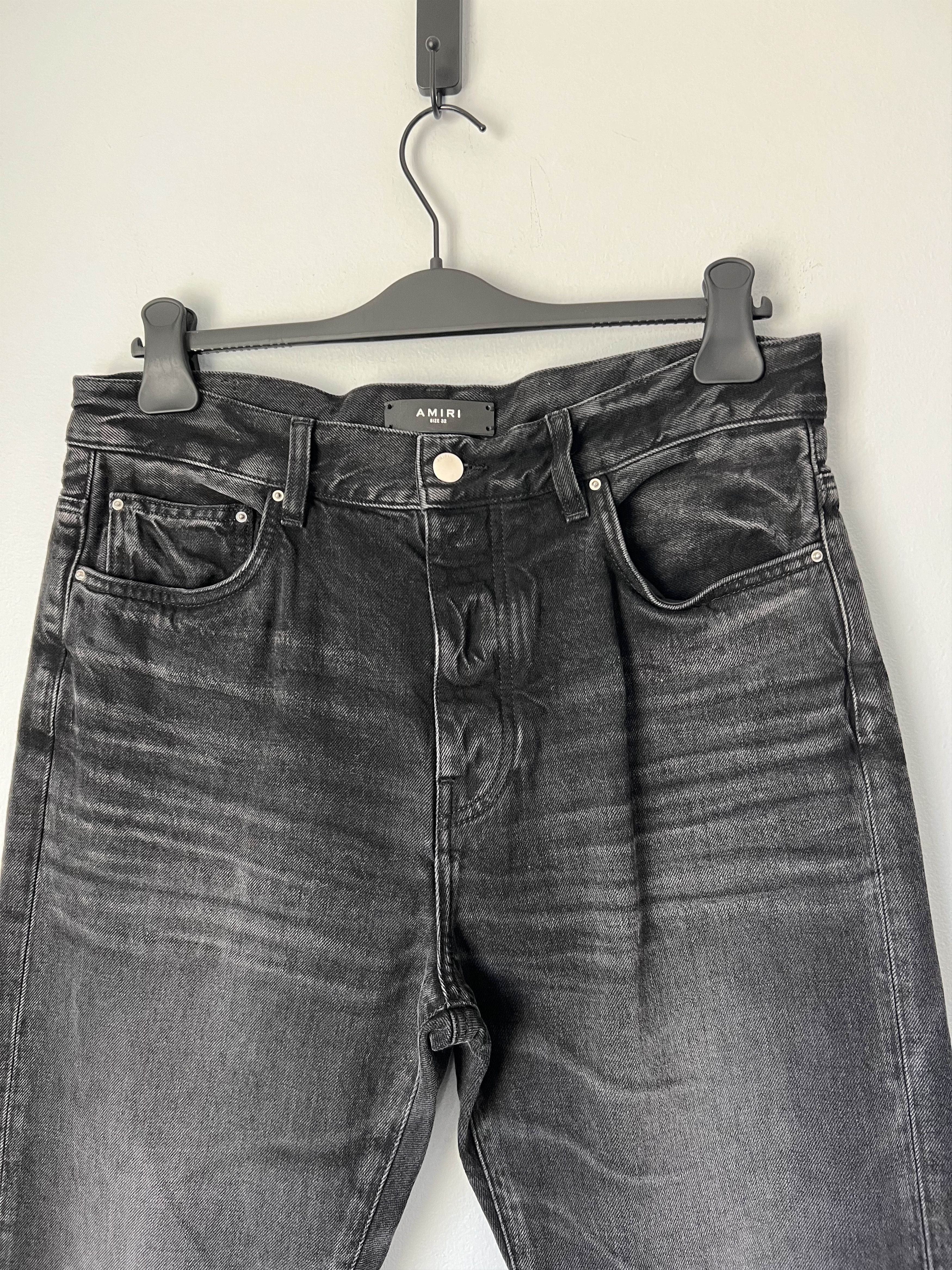 Amiri Amiri Release Hem Straight Leg Jeans in Black Size US 32 / EU 48 - 2 Thumbnail