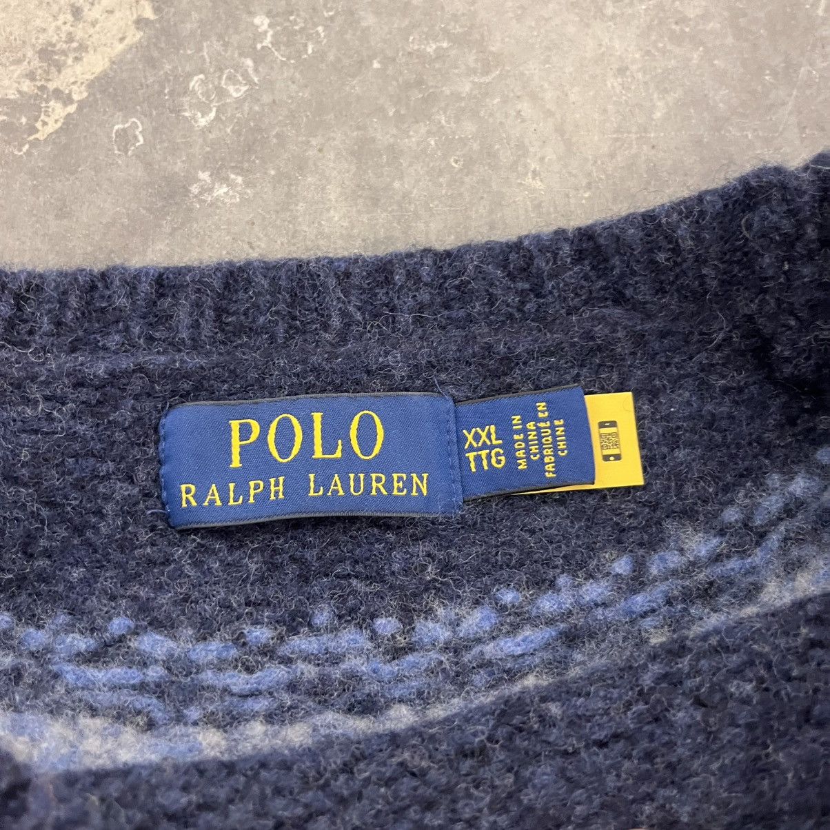 Polo Ralph Lauren × RRL Ralph Lauren × Vintage Polo by Ralph Lauren Snowflake Sweater wool knitted Medium Size M / US 6-8 / IT 42-44 - 2 Thumbnail