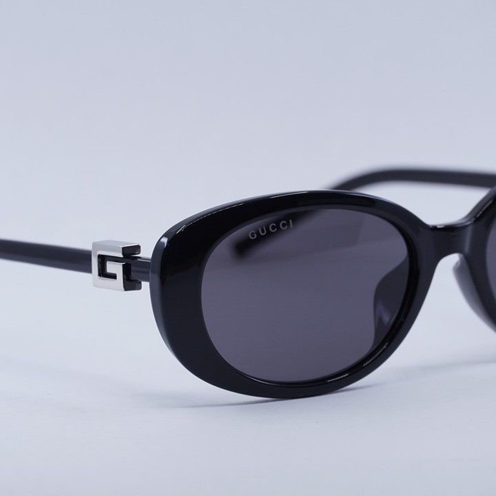 Gucci Gucci GG1684SA 001 Sunglasses Black Oval Frame, Grey Lenses Size ONE SIZE - 5 Thumbnail