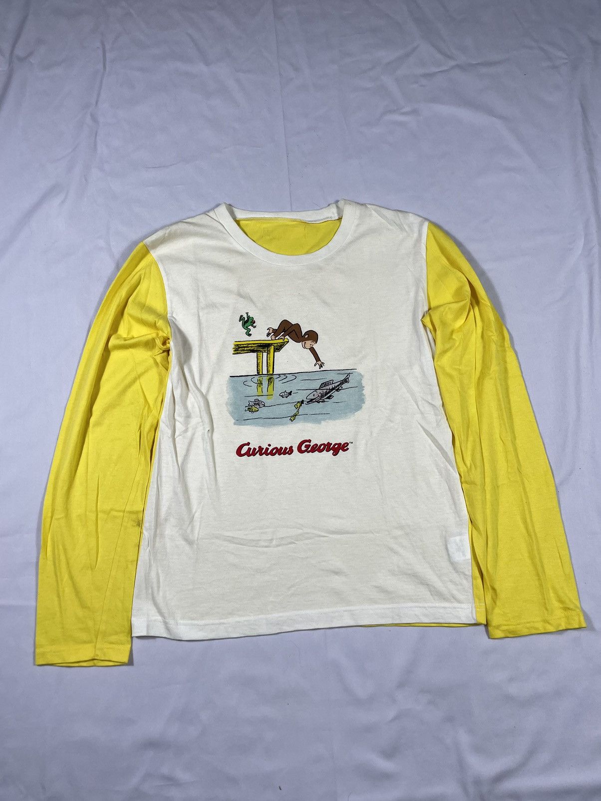 Anime × Vintage Vintage Curious George Rare Long sleeve Yellow Size US M / EU 48-50 / 2 - 1 Thumbnail