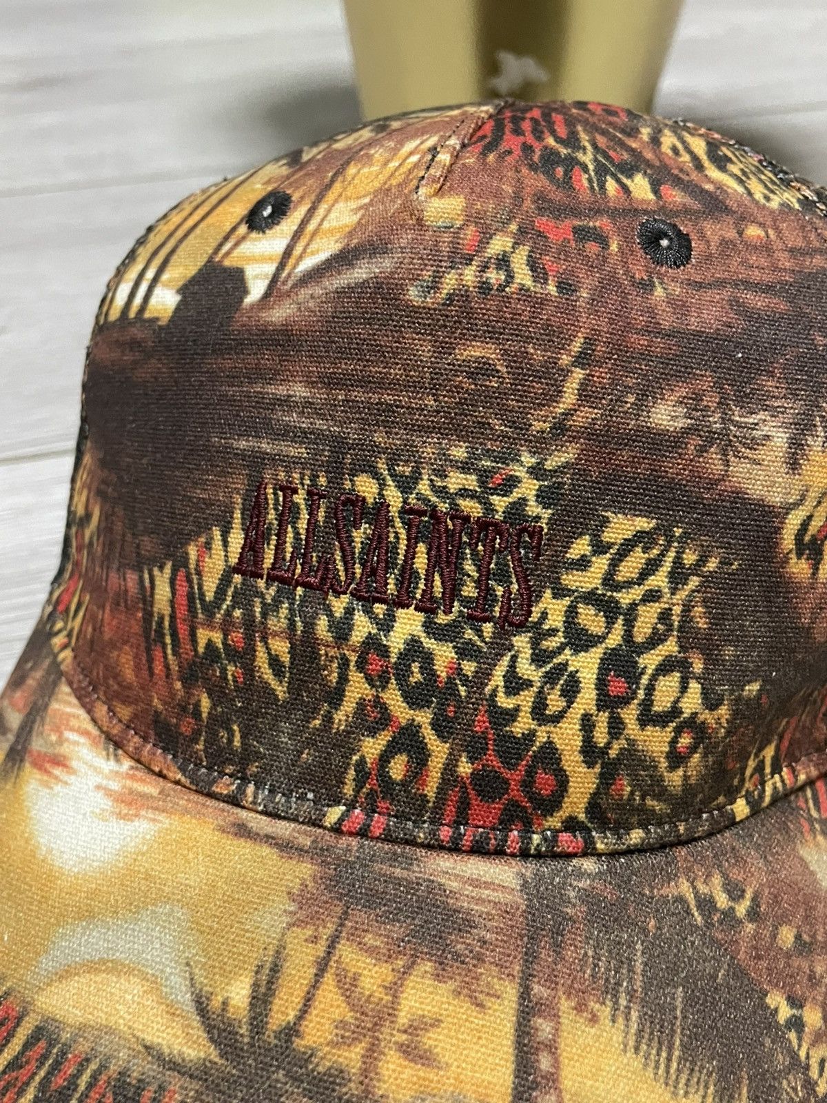 Allsaints Allsaints safari leopard trucker cap hat all over palms Size ONE SIZE - 2 Thumbnail