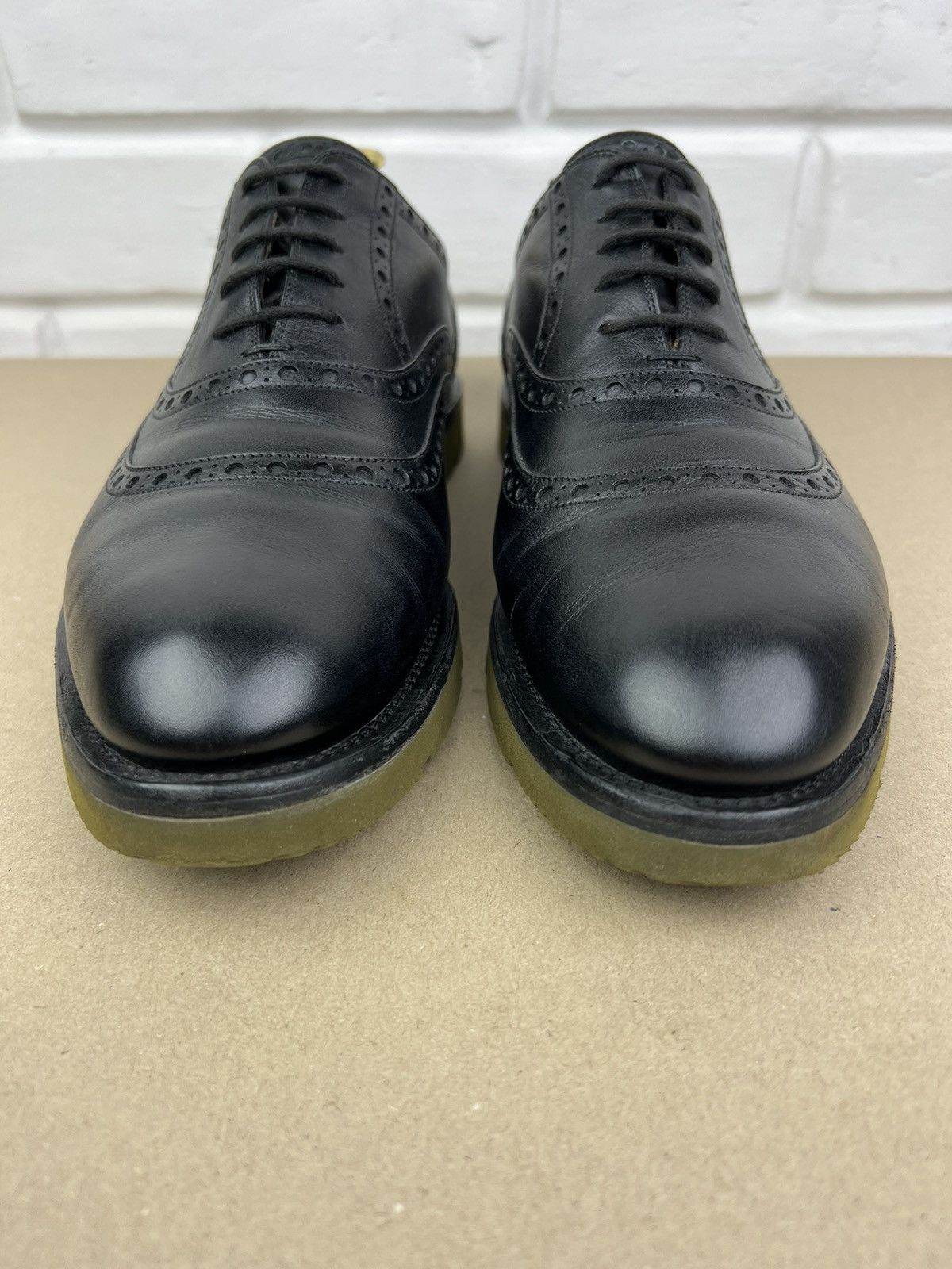 Gucci GUCCI Oxfords Brogues Leather Shoes Lace Up Logo Black Men’s Size US 9.5 / EU 42-43 - 6 Thumbnail