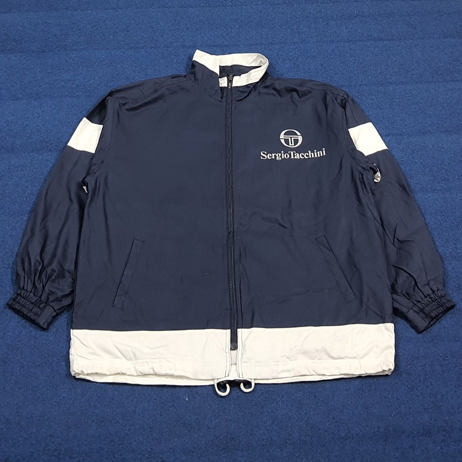 Sergio Tacchini Vintage Sergio Tacchini Navy Full Zip Jacket C302N20 Size US XL / EU 56 / 4 - 1 Thumbnail
