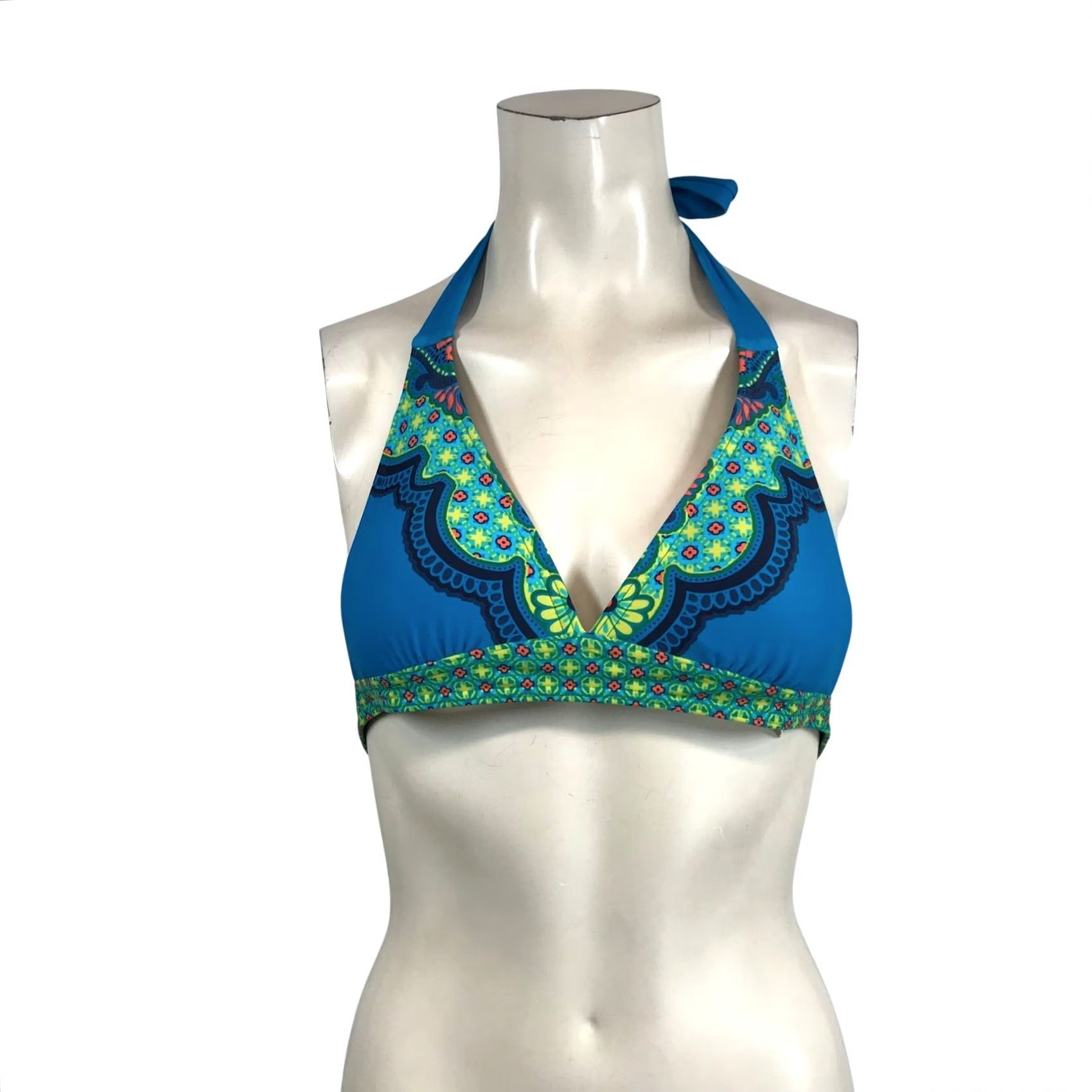 Prana Prana Lahari Halter Bikini Top XS Multicolor Geometric Medallion Print Women Adult Top Swimsuit {no extra words} Size XS / US 0-2 / IT 36-38 - 2 Thumbnail