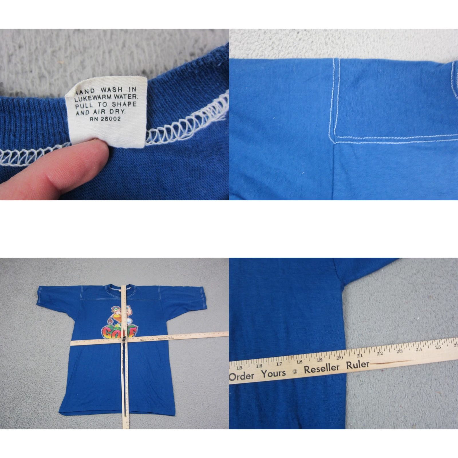 Mason's VINTAGE Mason Golf Shirt Mens 46-48 Blue Cartoon Golfer Graphic Humor Funny USA 70s 90s 80s Classic Boys Mens Shirts Size US XXL / EU 58 / 5 - 8 Thumbnail