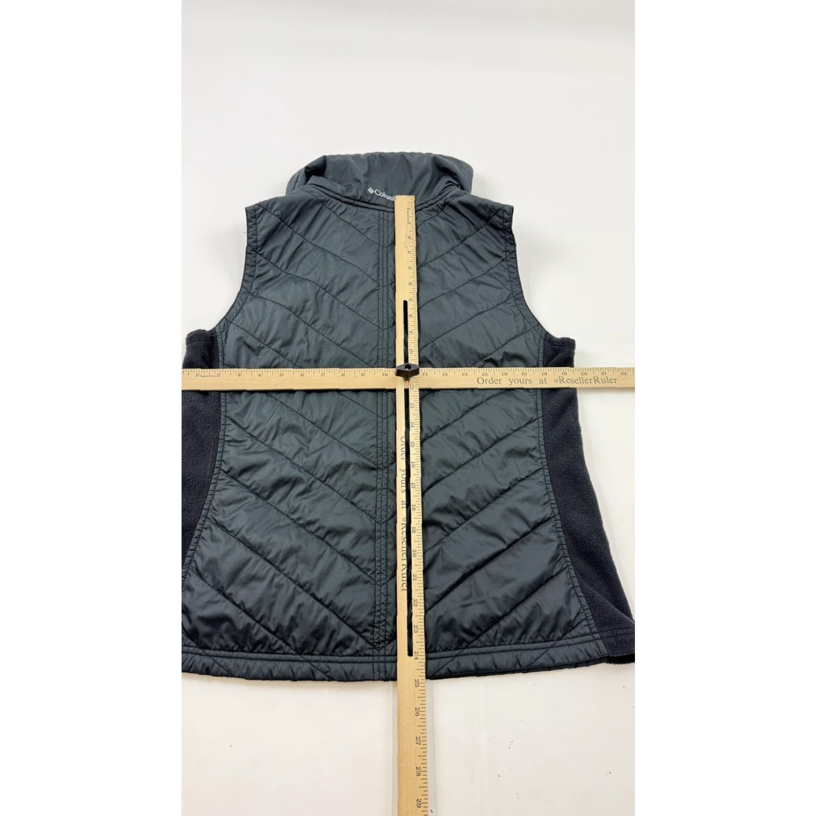 Vintage Columbia Vest Womens Large Gray Quilted Fleece Lined Full Zip Outdoor Hiking Size L / US 10 / IT 46 - 5 Thumbnail