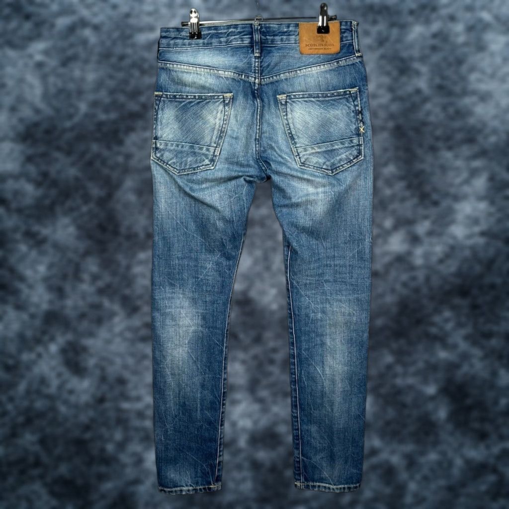 Scotch & Soda Scotch & Soda Jeans Ralston Slim Fit 5-Pocket Denim Blue Distressed 28x30 Mens Regular Size XS-? Size US 28 / EU 44 - 1 Thumbnail