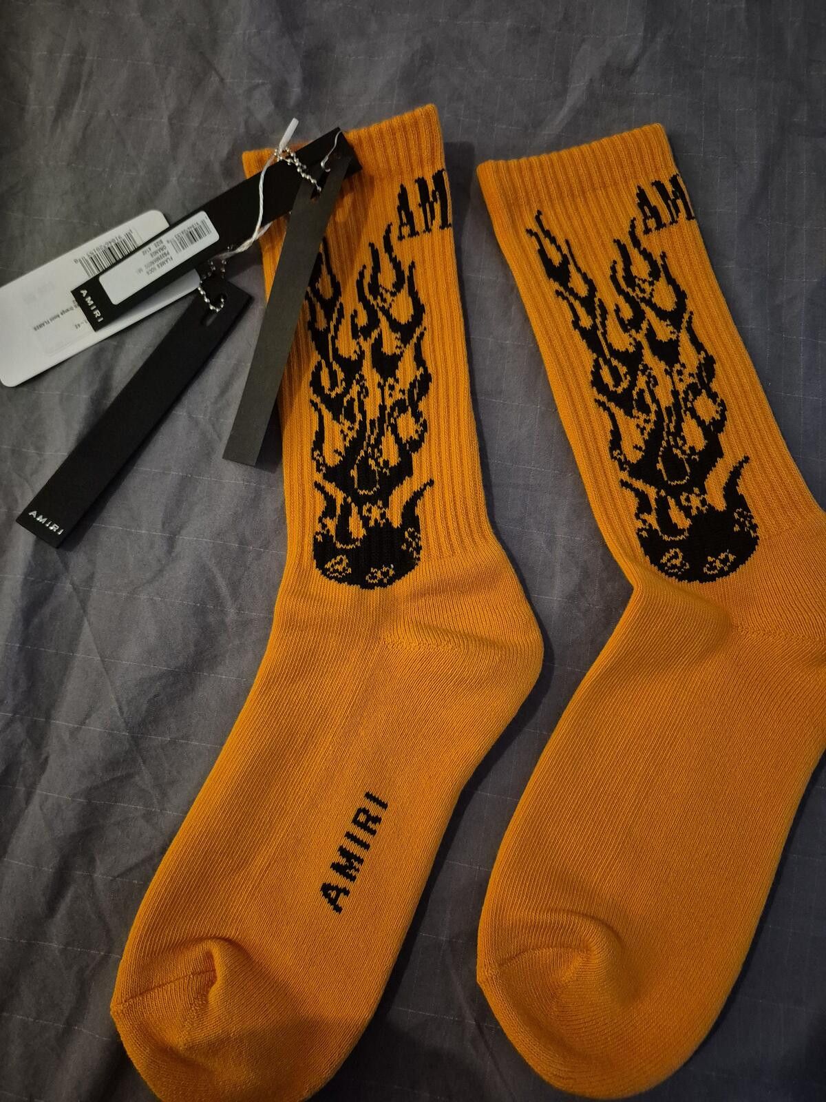 Amiri Amiri Orange Flame Socks Size ONE SIZE - 1 Thumbnail