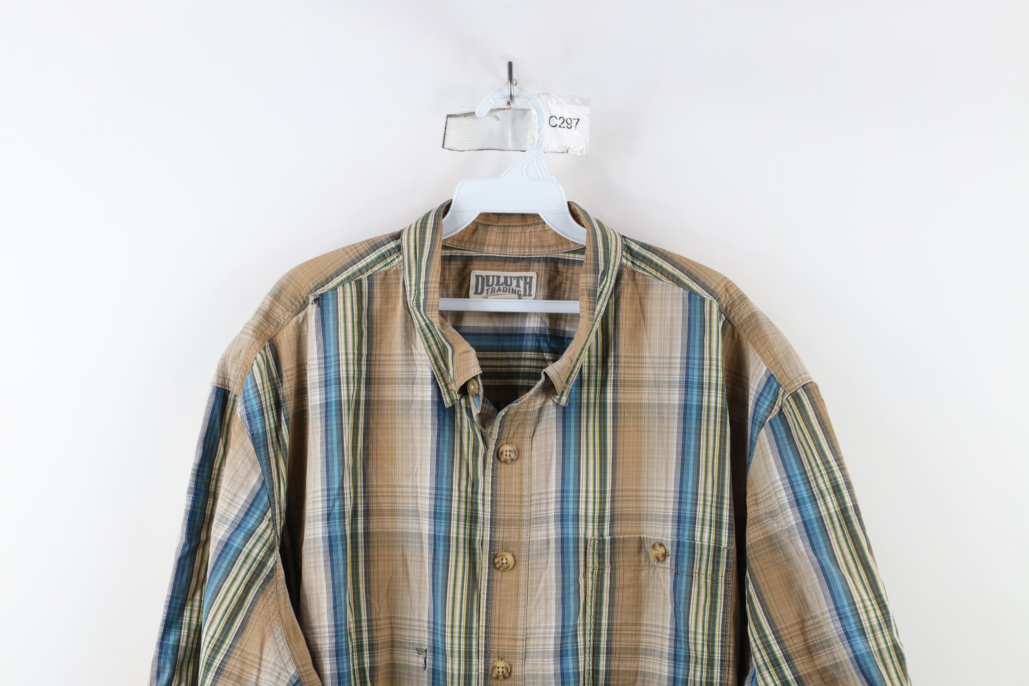 Duluth Trading Company × Vintage Duluth Trading Co Short Sleeve Collared Button Down Shirt Size US XXL / EU 58 / 5 - 2 Thumbnail