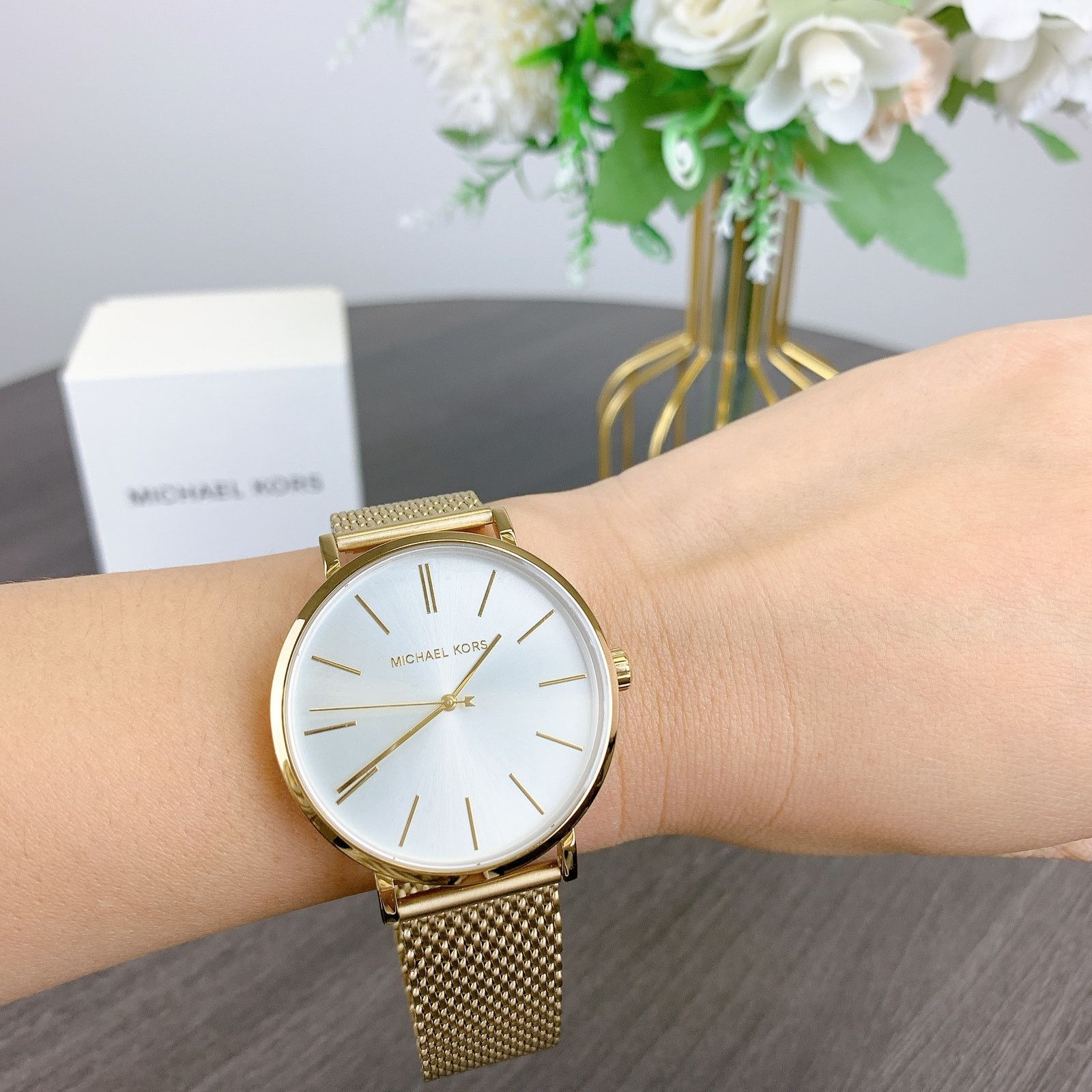 Michael Kors Michael Kors MK7150 Auden Three-Hand Gold-Tone Alloy Watch Size ONE SIZE - 3 Thumbnail