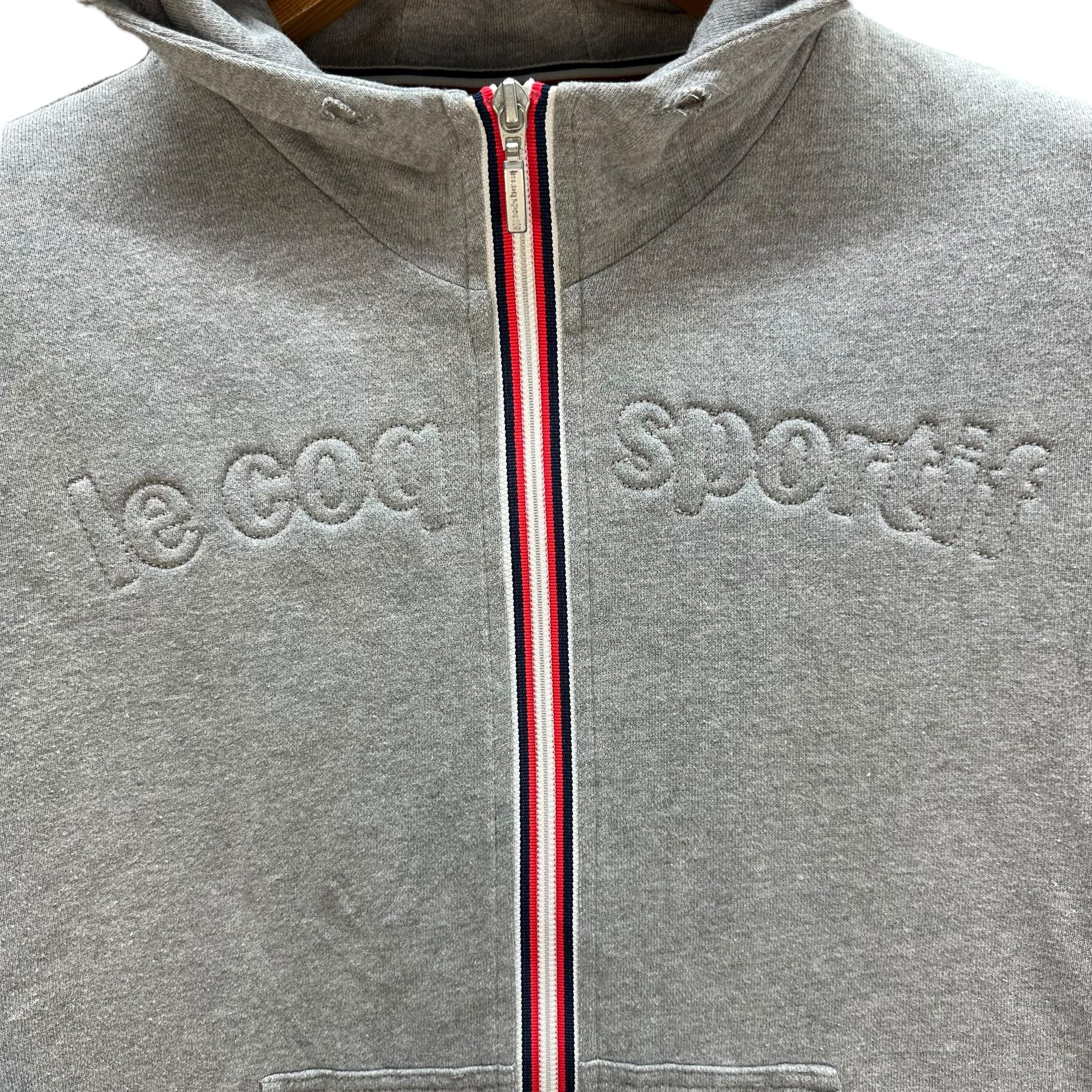 Le Coq Sportif LE COQ SPORTIF Big Logo Zipper Hoodie Sweatshirt #A5-0129 Size L / US 10 / IT 46 - 3 Thumbnail