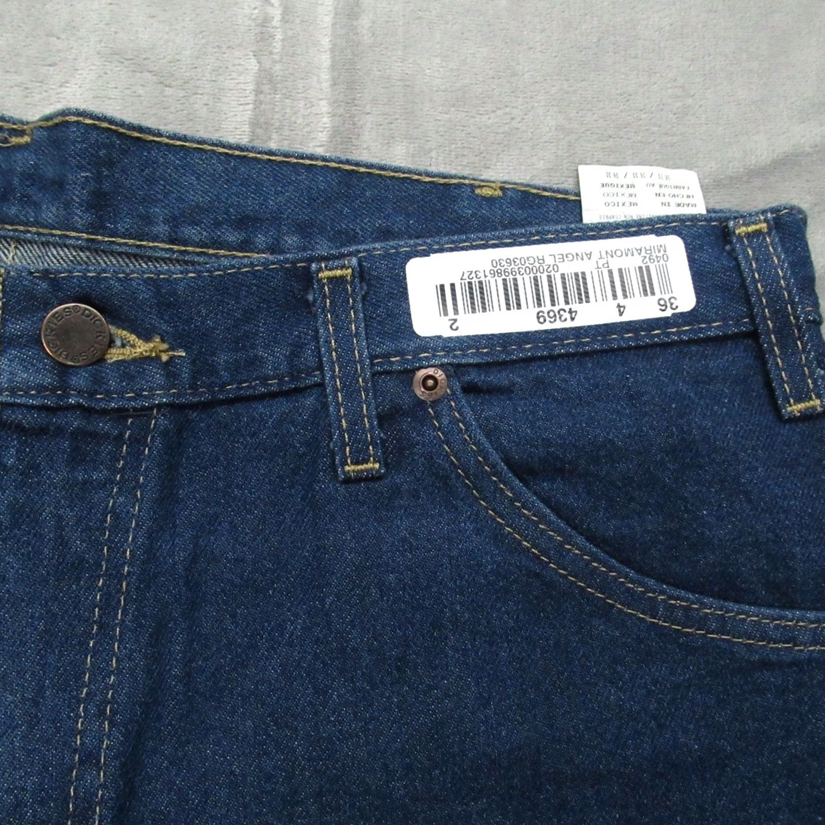 Dickies Dickies Jeans Men 36x30 Blue Denim Regular Fit Straight Leg Wide Leg Jeans Size US 36 / EU 52 - 3 Thumbnail