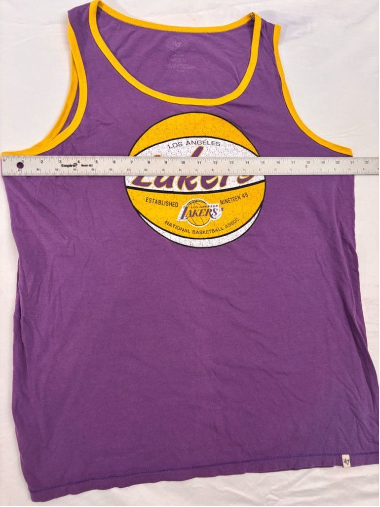 47 Brand Men's 47 Brand Lakers Tank Top Size L Purple & Gold Size US L / EU 52-54 / 3 - 3 Thumbnail