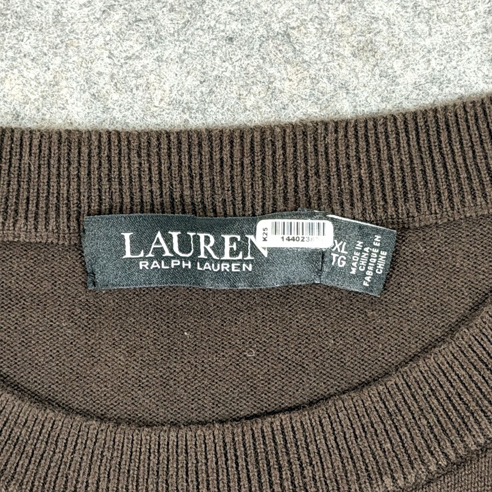 Ralph Lauren Lauren Ralph Lauren Long Puff Sleeve Self-Belt Sweater Fit Women XL Brown Size XL / US 12-14 / IT 48-50 - 3 Thumbnail