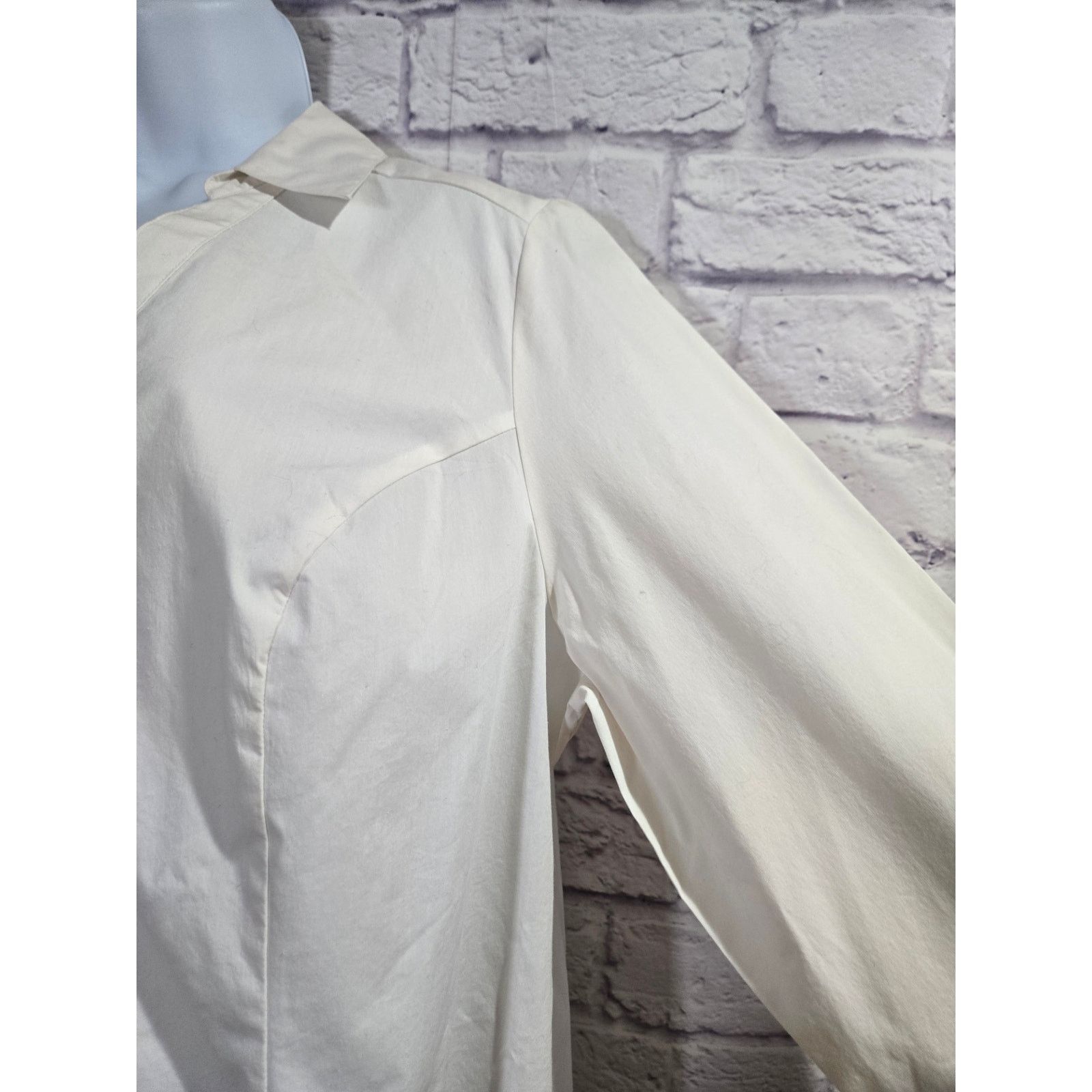Other Lane Bryant White V Neck Collard Button Up Top 20 Size 3XL / US 20-22 - 2 Thumbnail