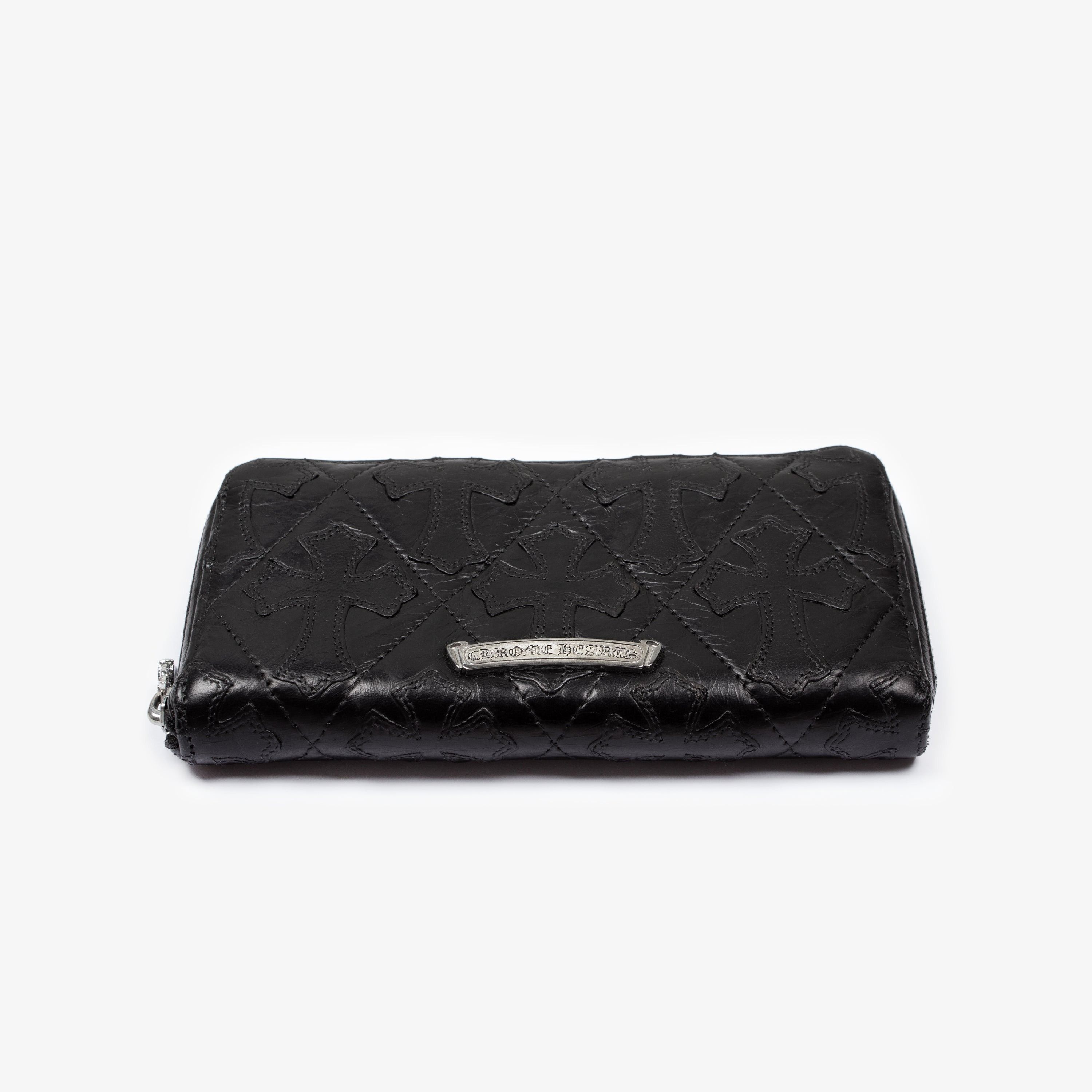 Chrome Hearts CHROME HEARTS BLACK QUILTED CROSS PATCH ZIP WALLET Size ONE SIZE - 4 Thumbnail