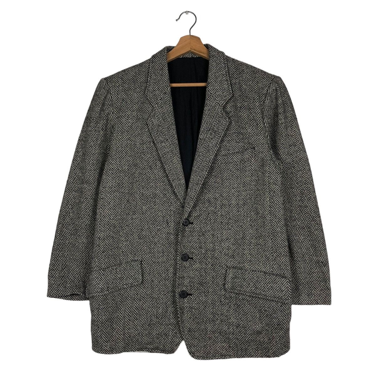 Issey Miyake 🔥VTG IS ISSEY MIYAKE WOOL JACKET HERRINGBONE DOUBLE BREAST Size US M / EU 48-50 / 2 - 1 Thumbnail