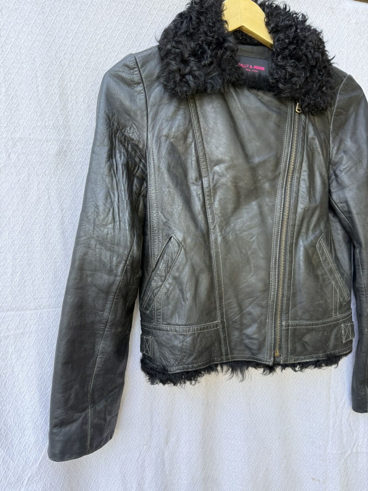 Ekam Sally & John Faux Fur Leather Jacket Assymetrical Zip Size US S / EU 44-46 / 1 - 5 Thumbnail