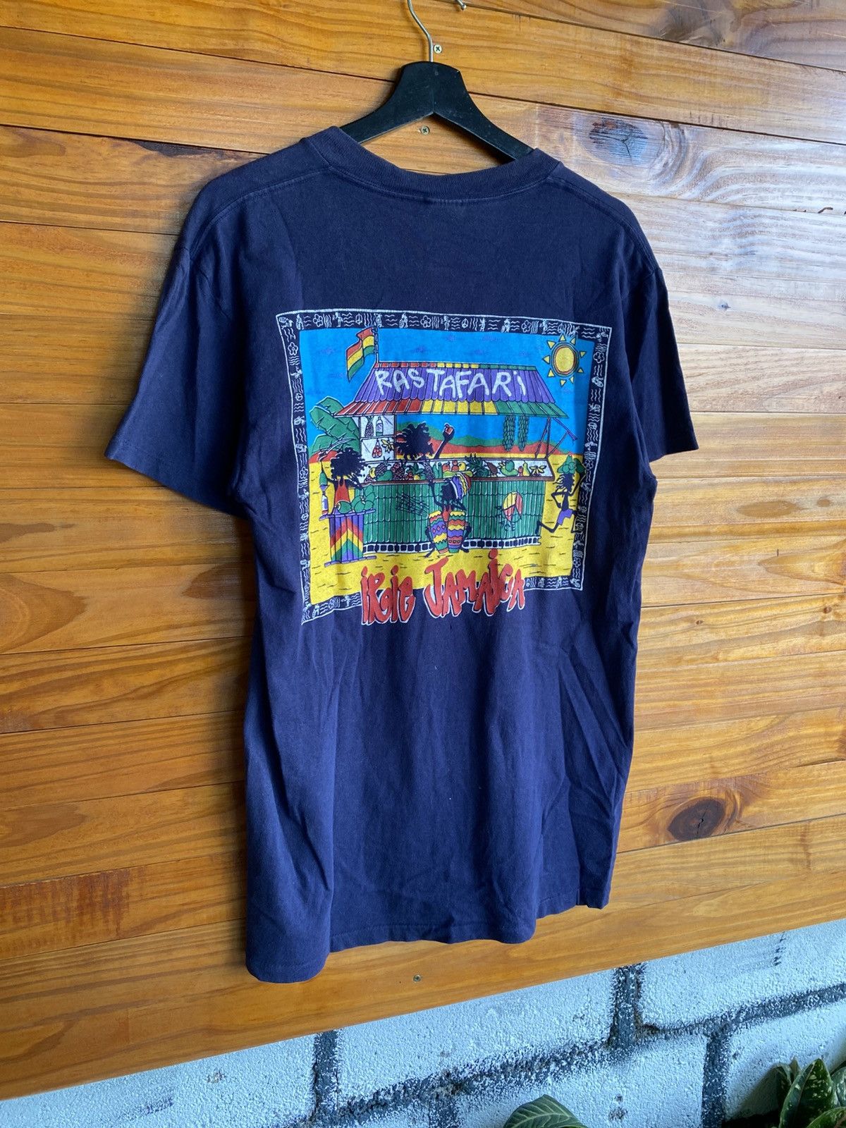 Vintage Vintage 90s Rasta Farm Negril Jamaica Graphic T-Shirt | Size US M / EU 48-50 / 2 - 13 Thumbnail