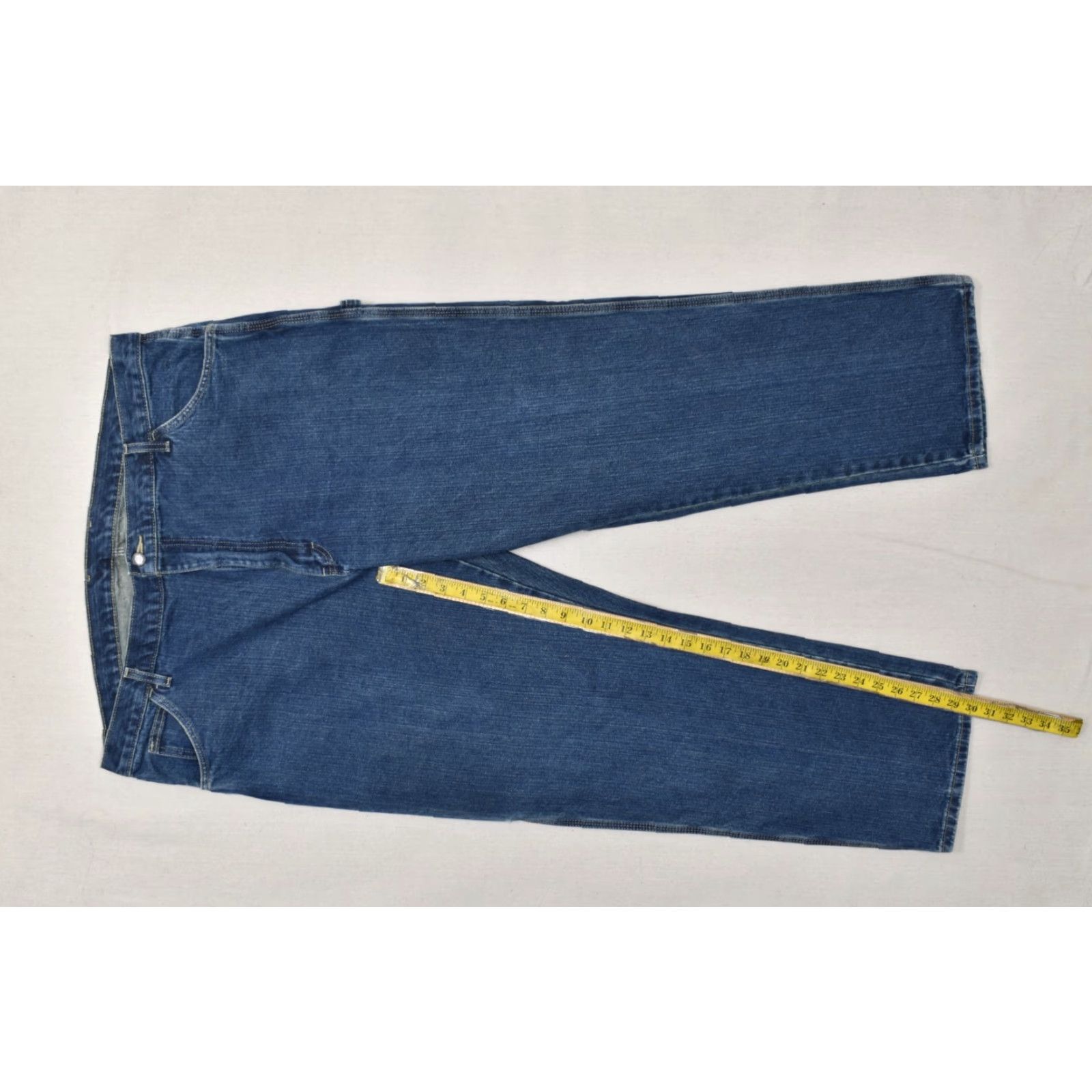 Dickies Dickies Jeans Blue Denim 42x30 Relaxed Fit Carpenter 5-Pocket Workwear Mens Straight Denim Cotton Zip Button Logo Vintage No Size US 42 / EU 58 - 4 Thumbnail