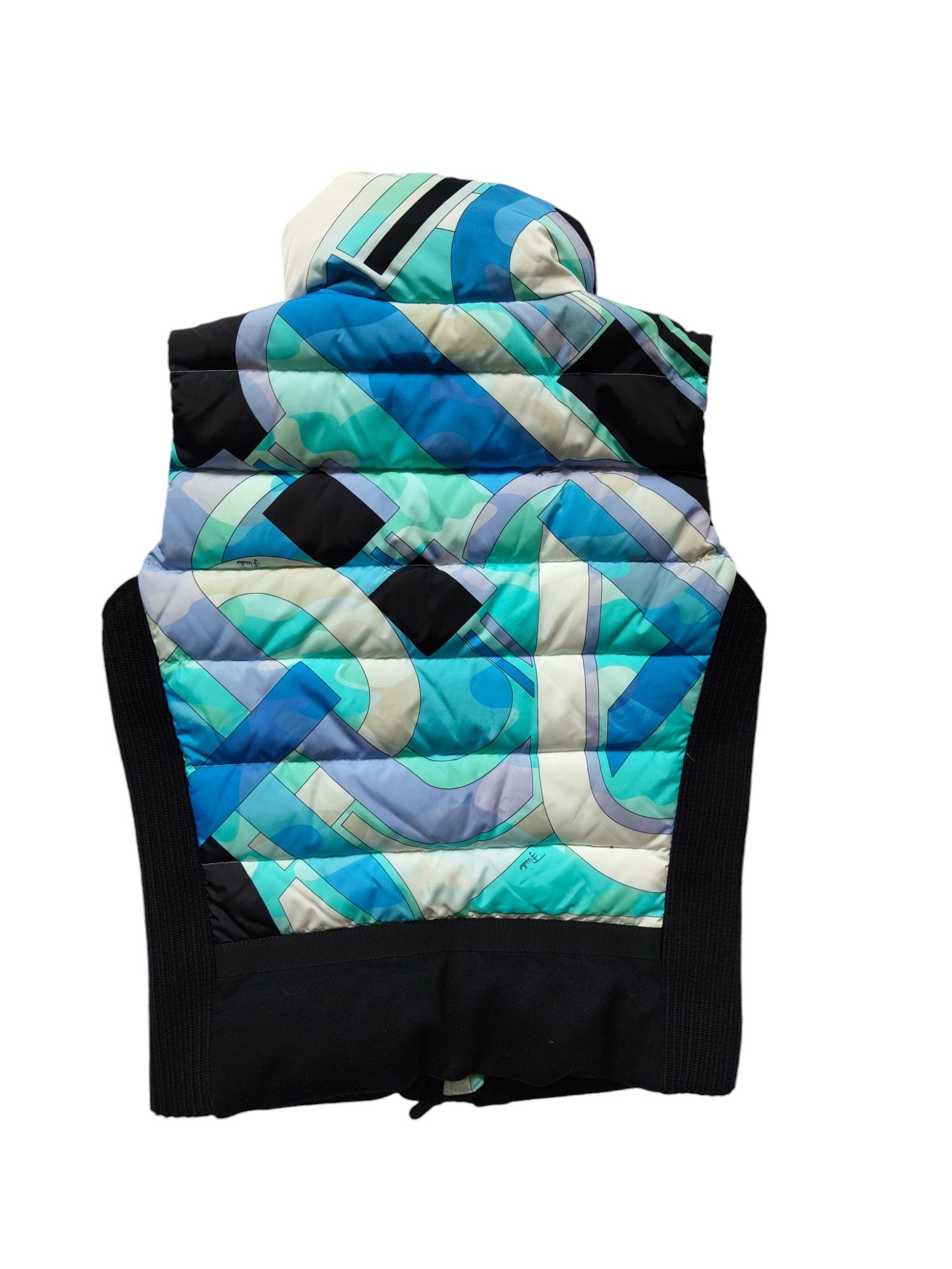 Emilio Pucci Blue And Black Down Puffer Vest Size XS / US 0-2 / IT 36-38 - 2 Thumbnail