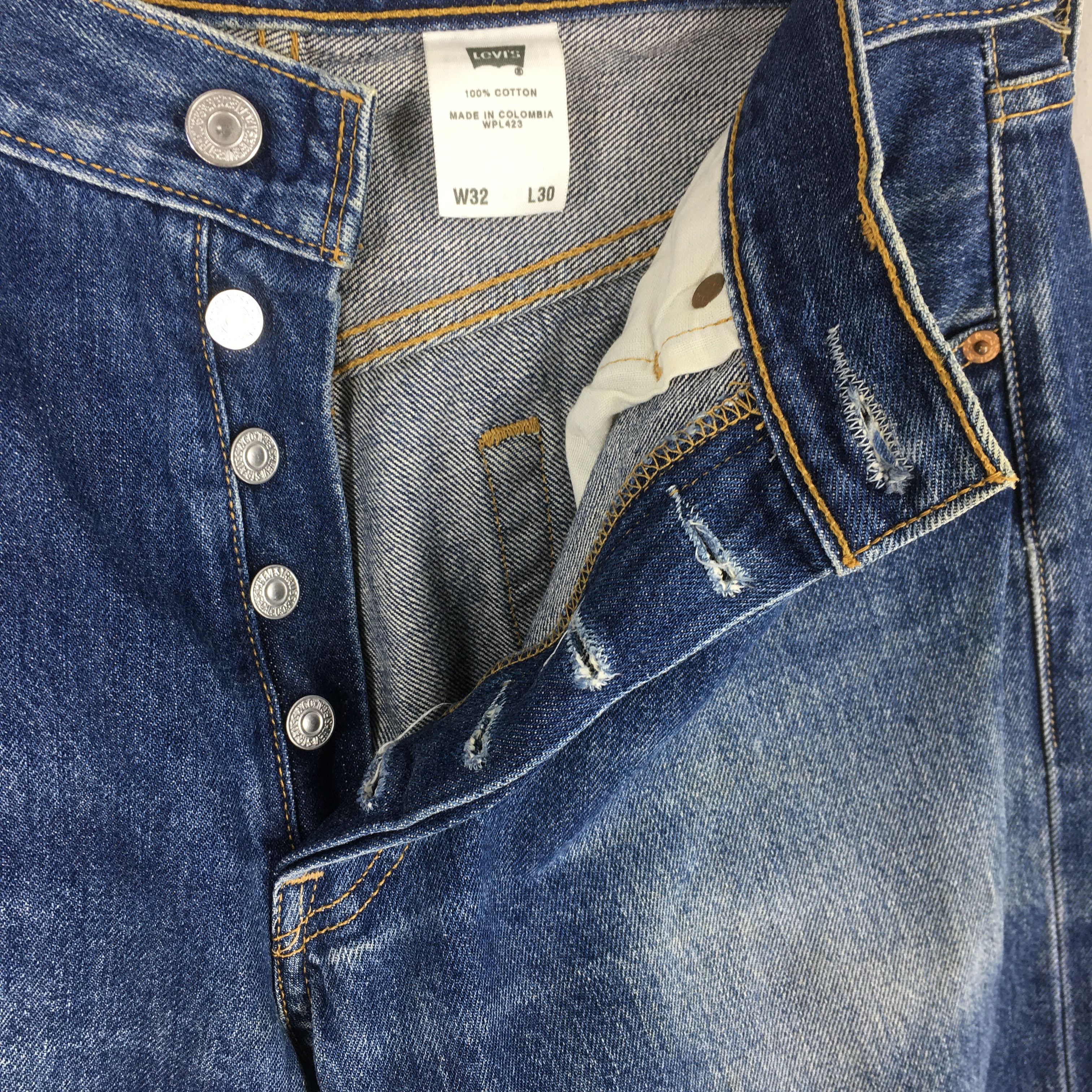 Levi's Size 30x29 Vintage 90s Levi's 501 Faded Blue Jeans S114 Size US 30 / EU 46 - 6 Thumbnail