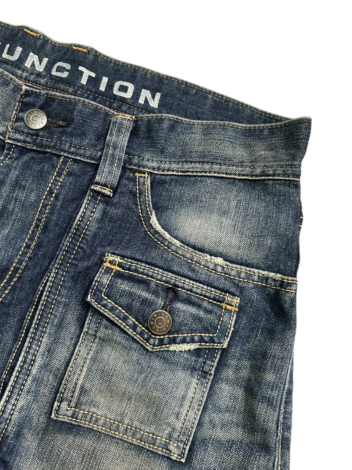 Japanese Brand × Kapital × Vintage 💥Flare💥 Edwin Japanese Punk Style Rare Design Denim ☠️🎌 Size US 36 / EU 52 - 4 Thumbnail