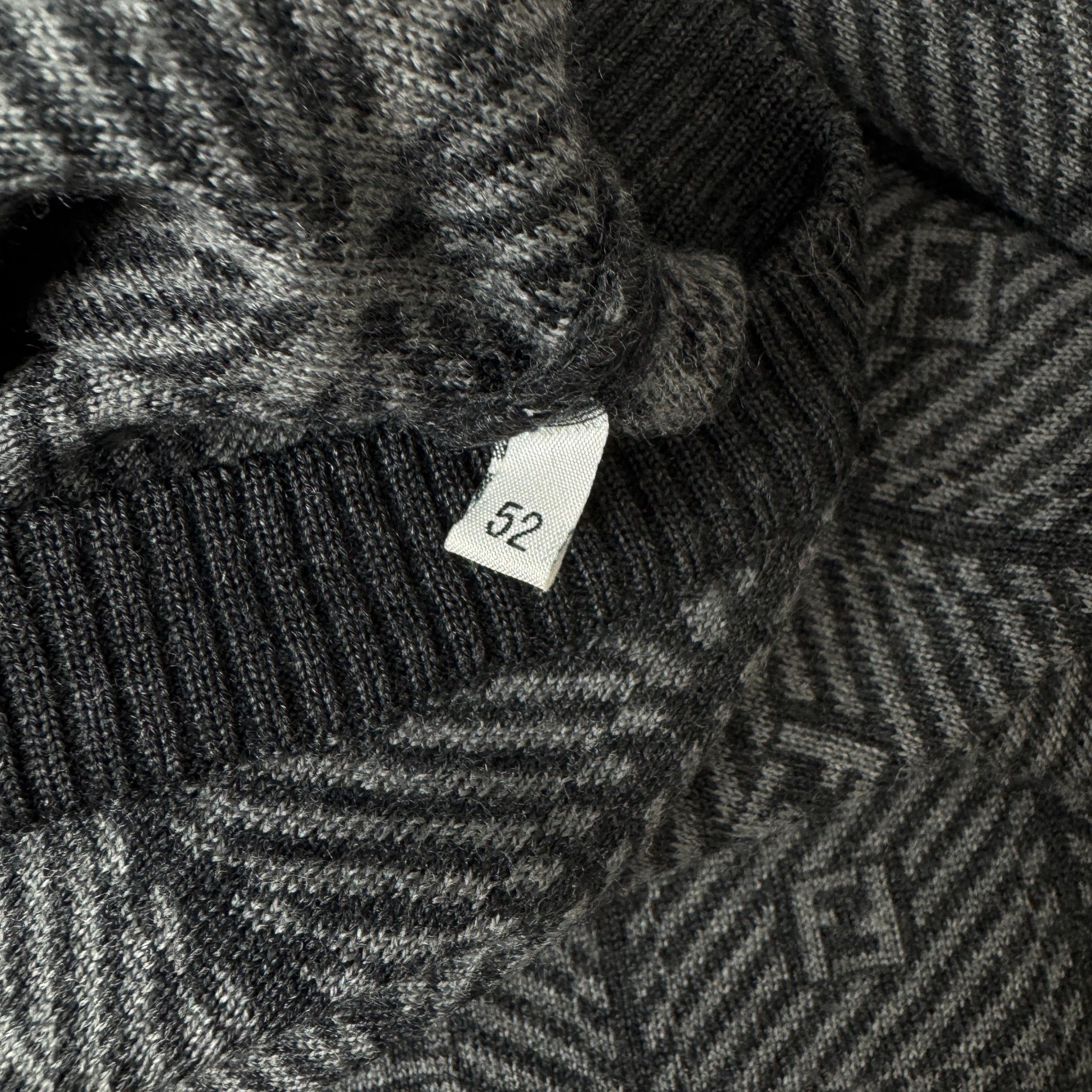 Fendi FF Monogram Merino Wool Pullover Luxury Designer Sweater Size US L / EU 52-54 / 3 - 6 Thumbnail