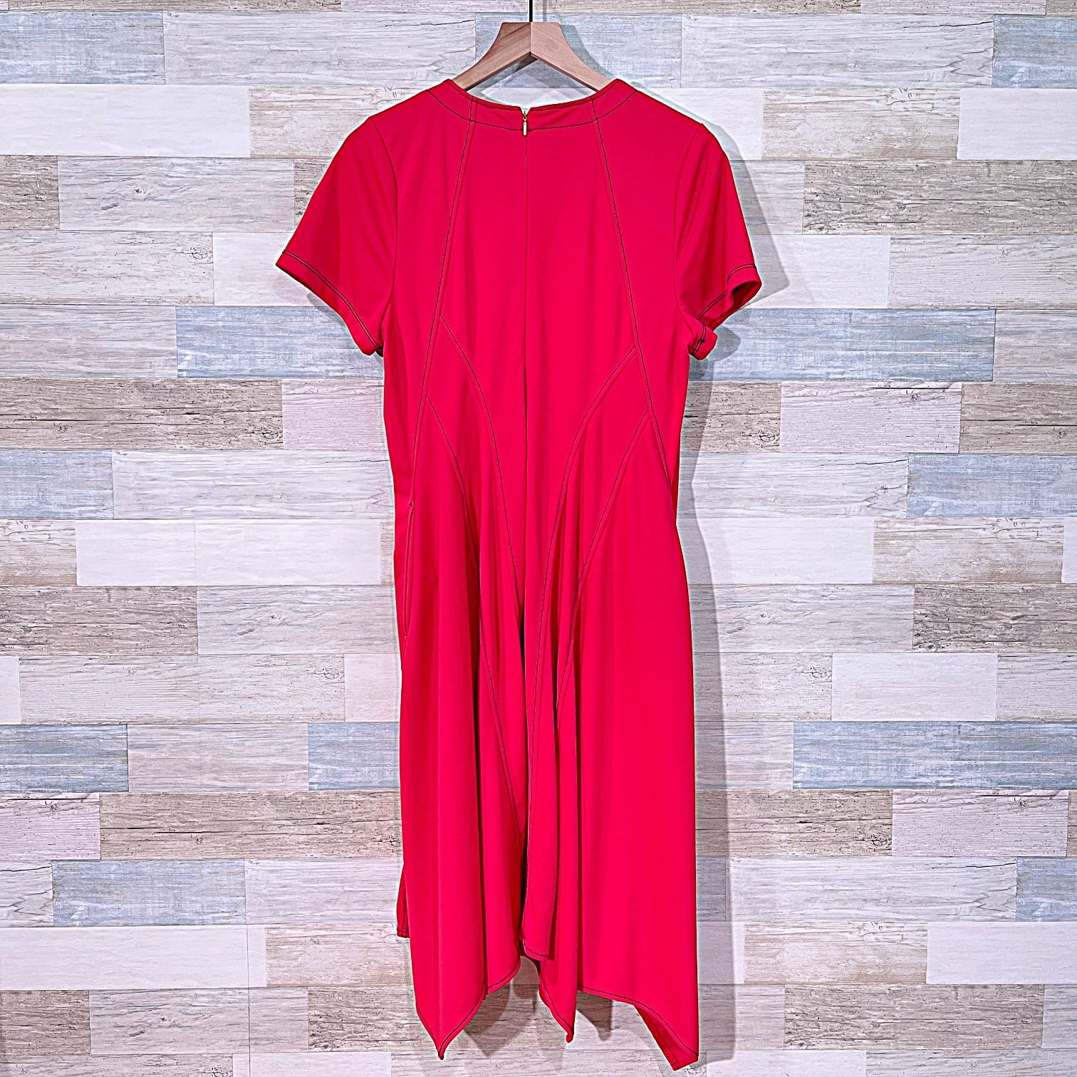 Donna Karan DONNA KARAN NY Hanky Hem Dress RedWomens Medium Size M / US 6-8 / IT 42-44 - 4 Thumbnail