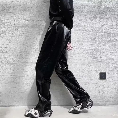 Japanese Brand × Jean Leather navy men basic pants Size US 32 / EU 48 - 3 Thumbnail