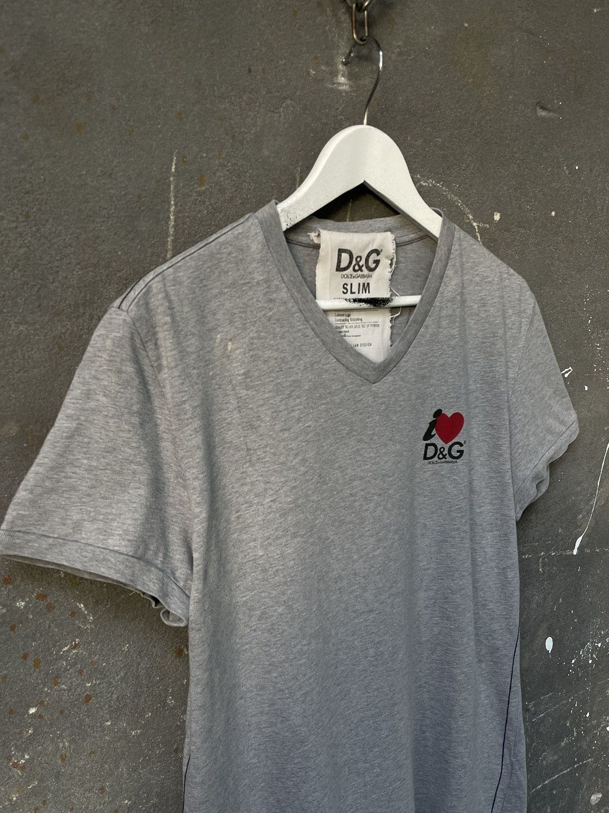 Dolce & Gabbana × Vintage Vintage Dolce & Gabbana ‘I Love❤️ DG’ T-Shirt 90’s Y2K Size US XL / EU 56 / 4 - 5 Thumbnail