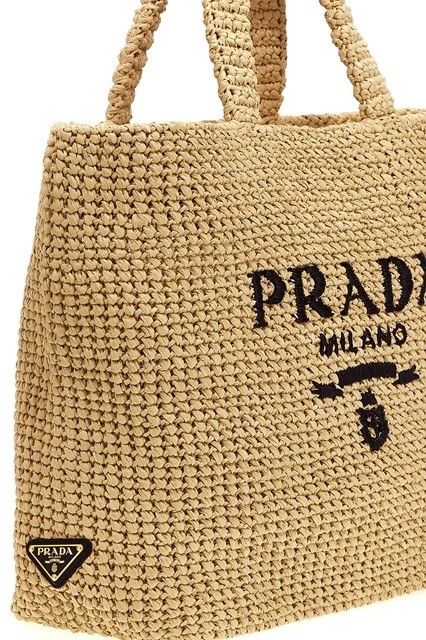 Prada PRADA Natural Raffia Tote Bag New And Authentic Size ONE SIZE - 3 Thumbnail