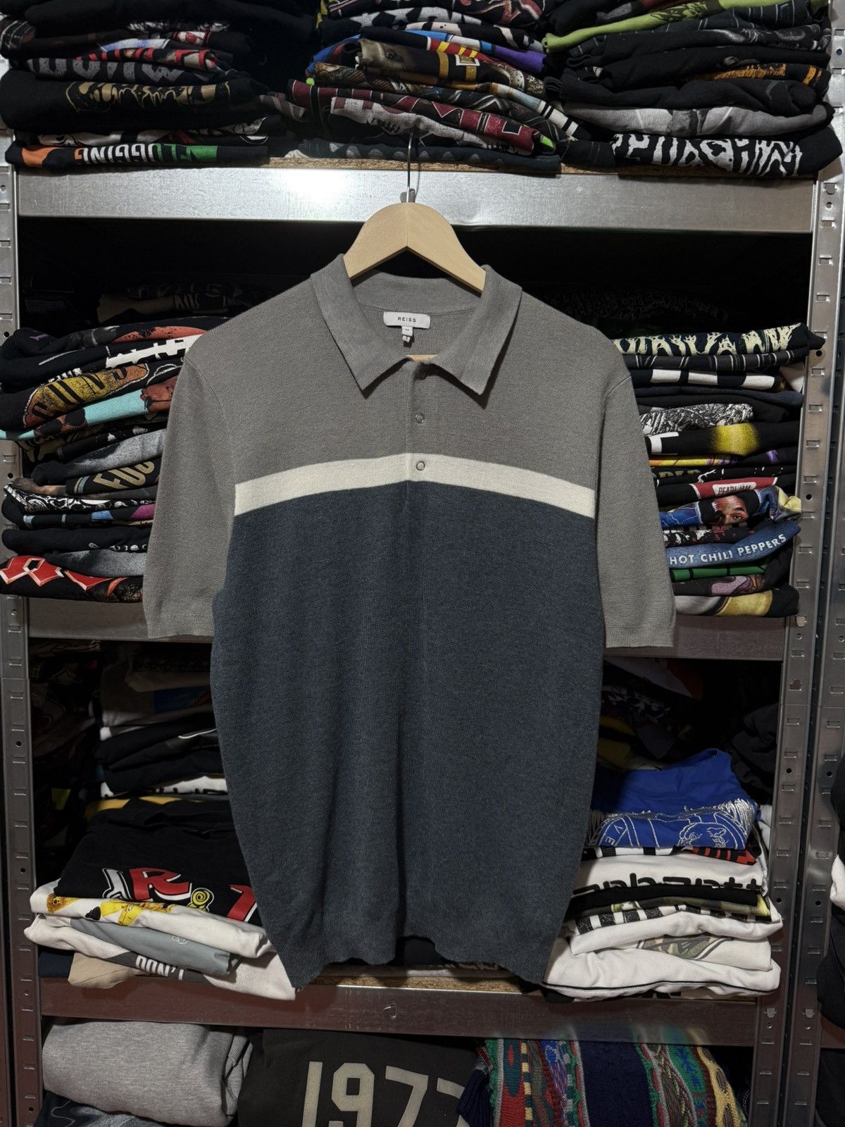 Reiss Luxury Reiss Cairns Colour Block Street Fashion Polo Shirt Size US M / EU 48-50 / 2 - 1 Thumbnail