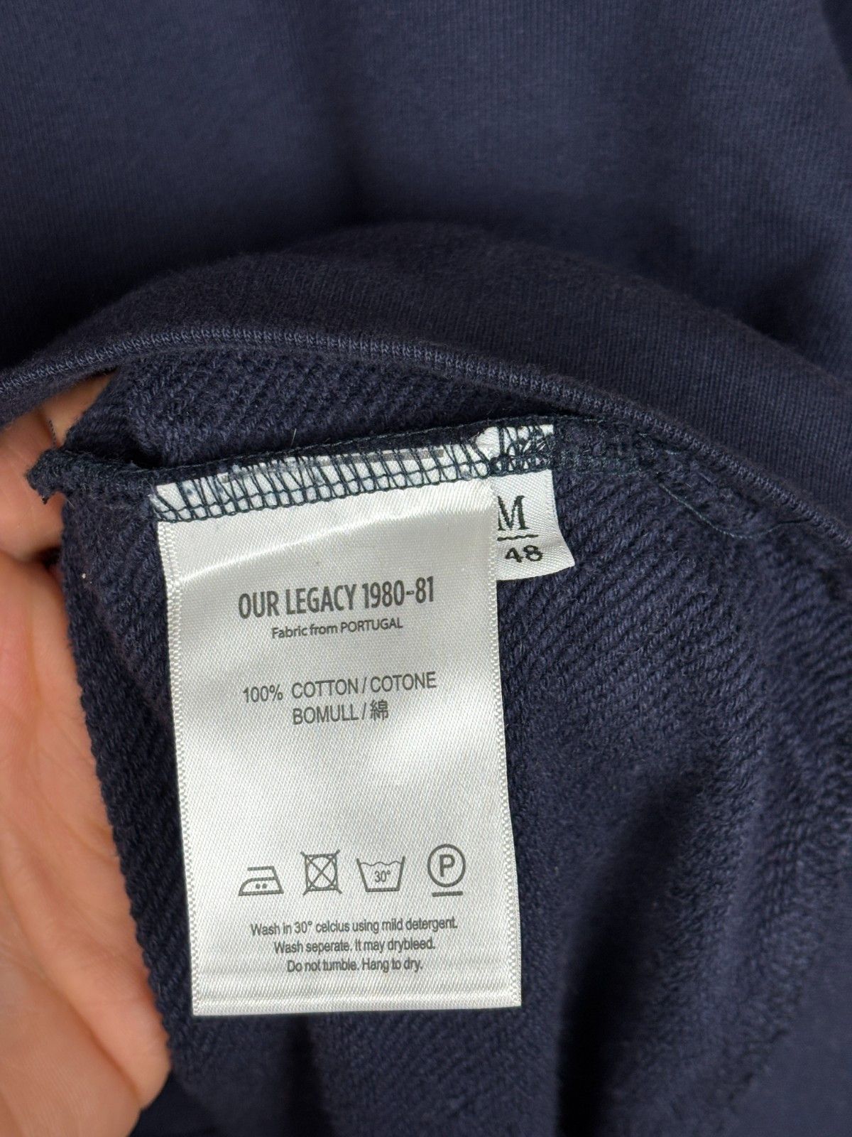 Our Legacy Our Legacy Cotton Light Bomber Men's Size 48 (M) Navy Blue Size US M / EU 48-50 / 2 - 12 Thumbnail
