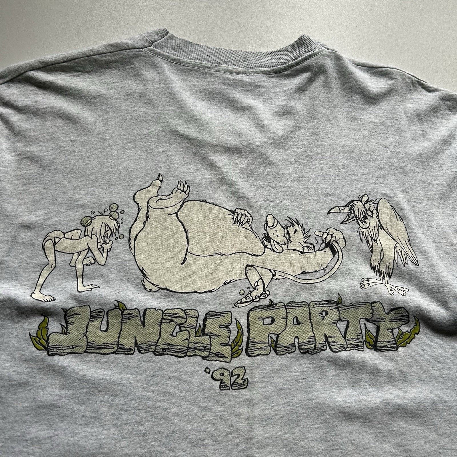 Vintage 90s The Jungle Book Parody T-Shirt XL Funny Art Rare