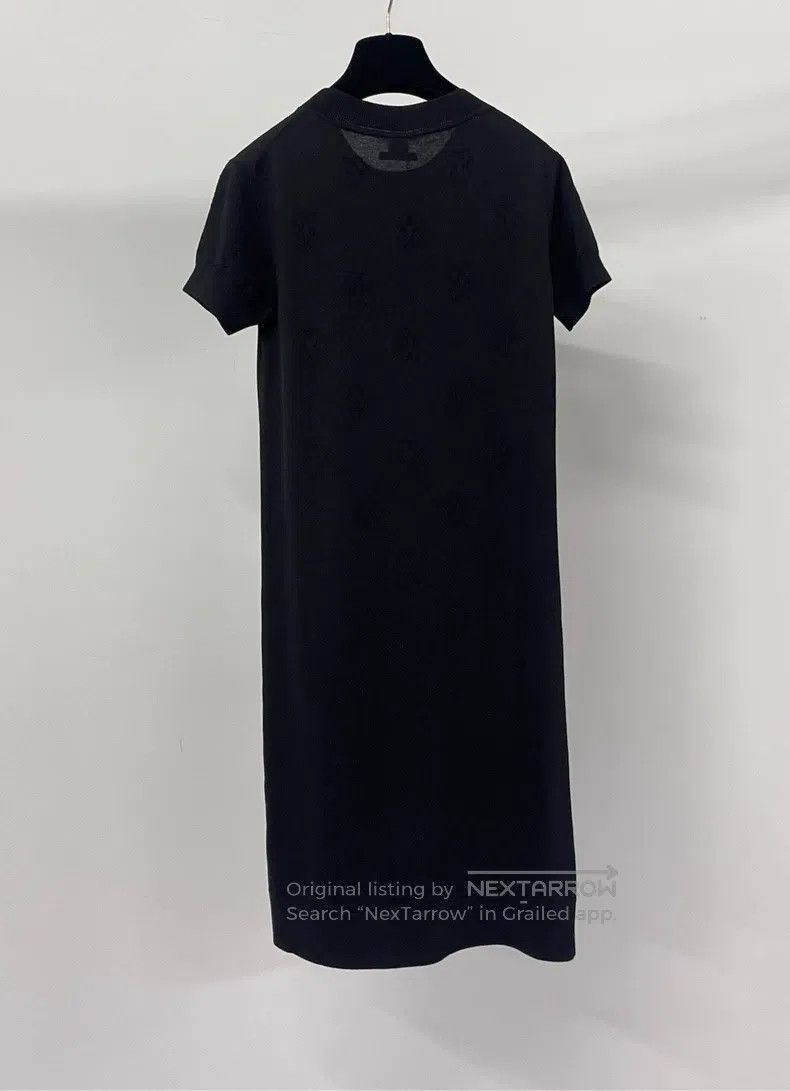 Hermes Hermes Black Embossed Knit Dress Size XXS / US 00 / IT 34 - 2 Thumbnail