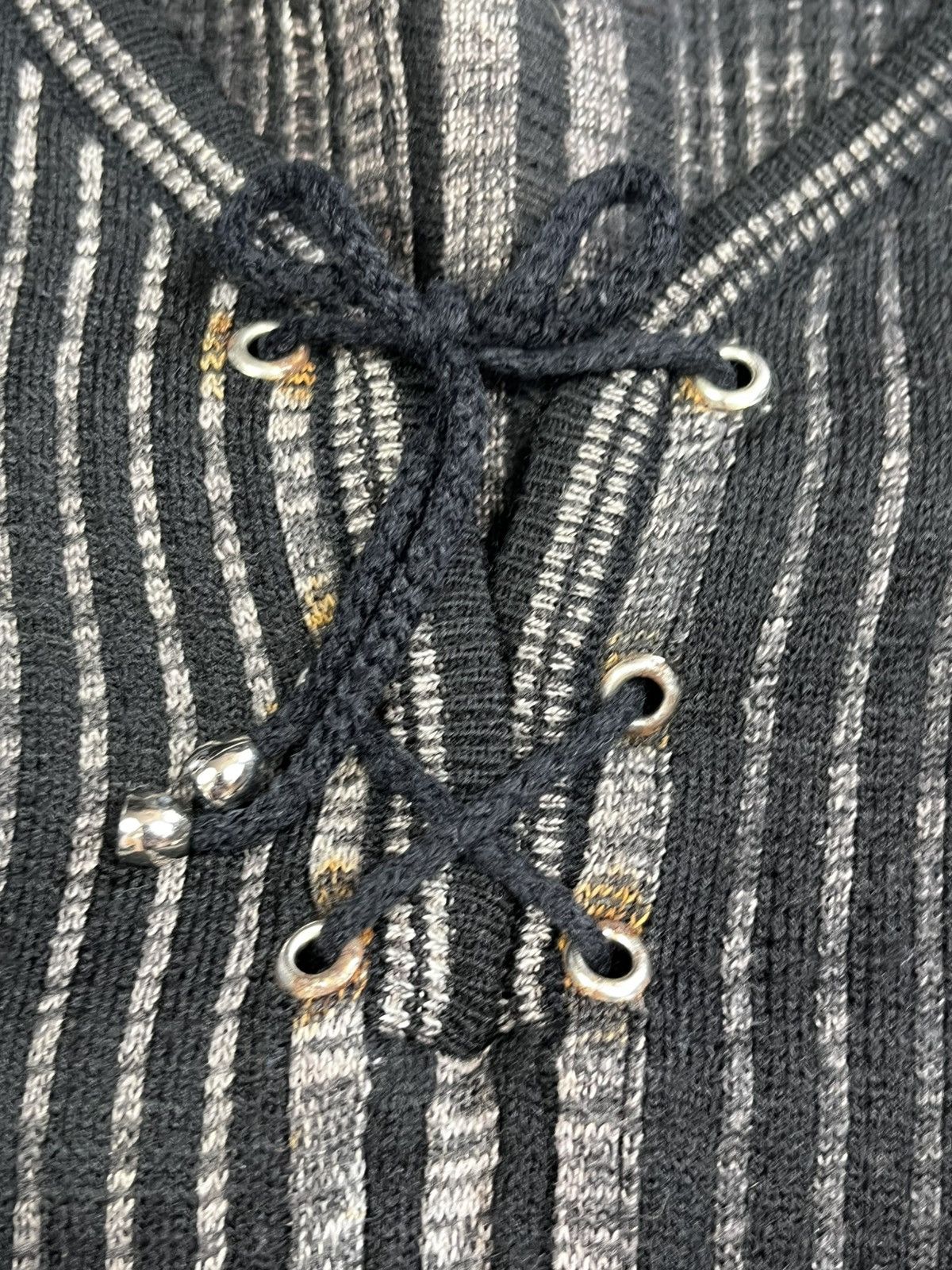 Japanese Brand × Vintage Vintage Y2K faded ribbed 00s style 1/4 sweater streetwear Size US L / EU 52-54 / 3 - 9 Thumbnail