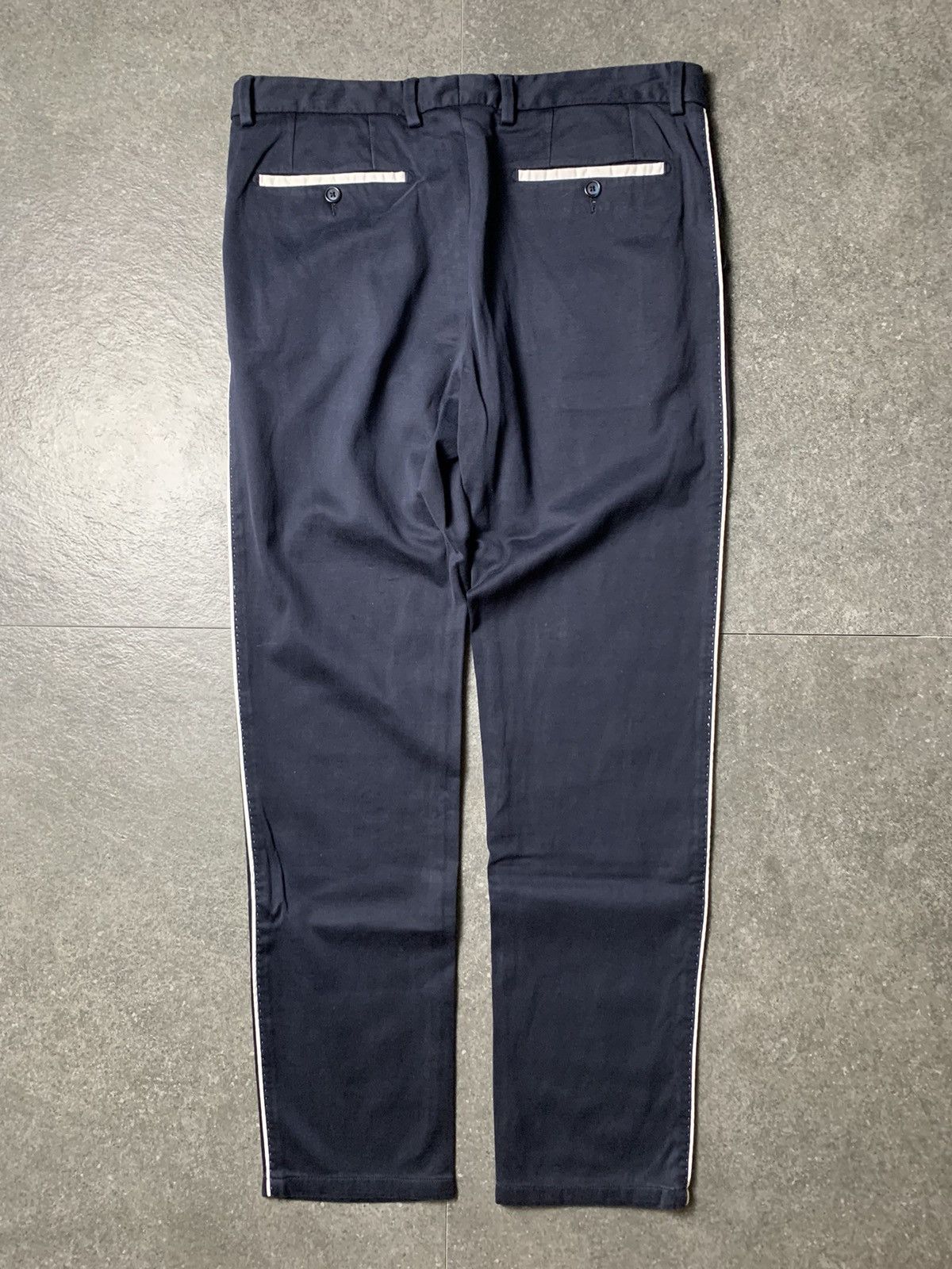 Dolce & Gabbana 2000s Dolce & Gabbana Casual White Line Trousers Size US 33 - 10 Thumbnail