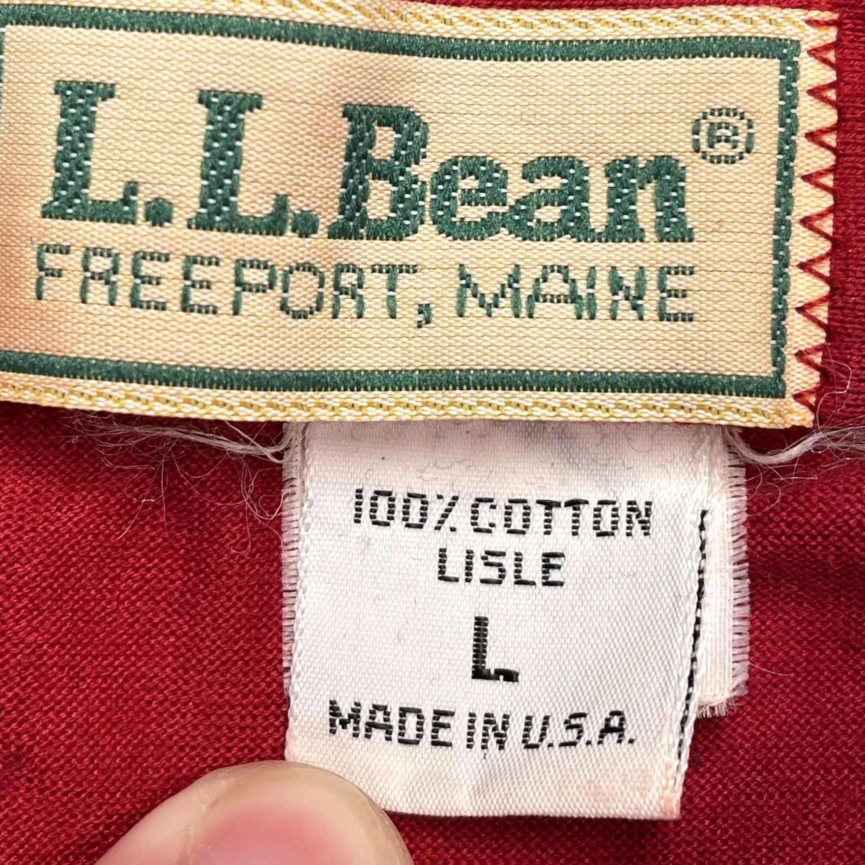 Vintage VINTAGE L.L. Bean Shirt Mens Large Red Cotton Lisle Short Sleeve Button Up Size US L / EU 52-54 / 3 - 2 Thumbnail
