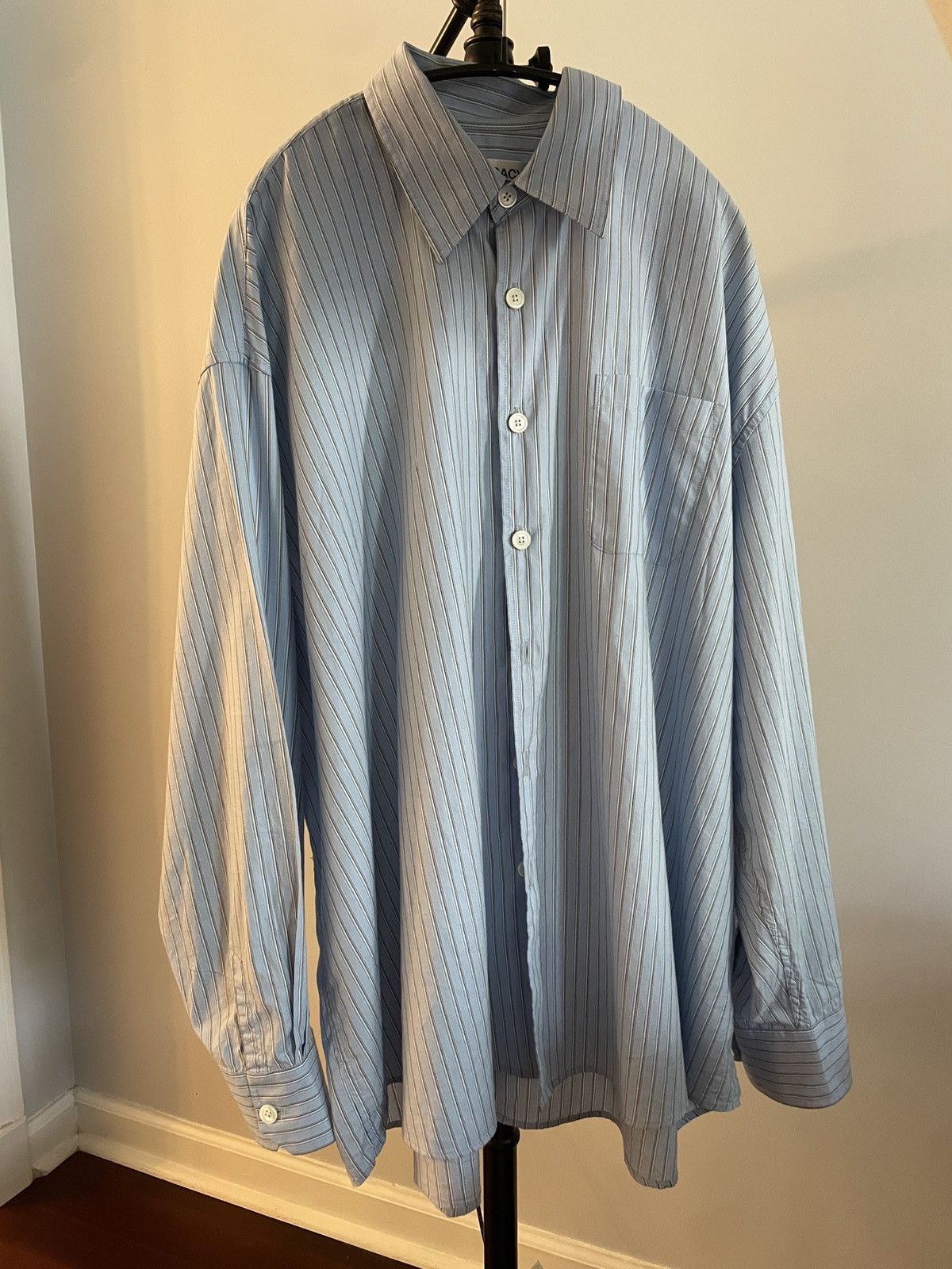 Pre-owned Our Legacy Borrowed Shirt “big Daddy Stripe” In Blue