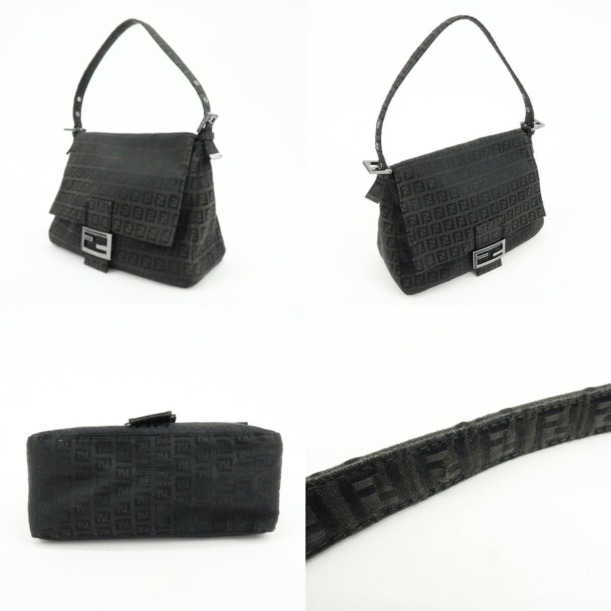 Fendi Fendi Zucca Mamma Baguette Shoulder Bag Black Size ONE SIZE - 3 Thumbnail