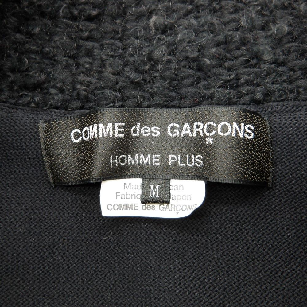 Comme des Garcons Homme Plus Sweater Poly Wool Panel Cardigan Button Up Plain Black Size US M / EU 48-50 / 2 - 4 Thumbnail