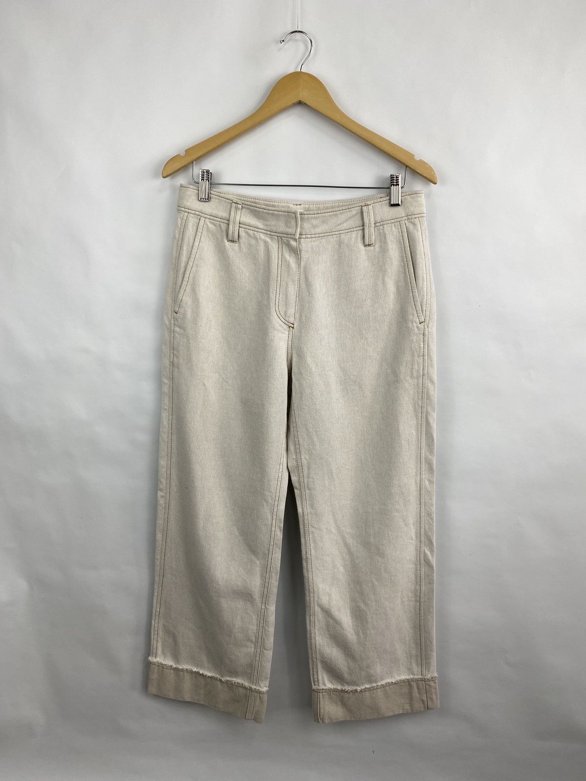 Brunello Cucinelli 🇮🇹 Brunello Cucinelli Linen 23% Pants Rare Retro Size 28" / US 6 / IT 42 - 2 Thumbnail